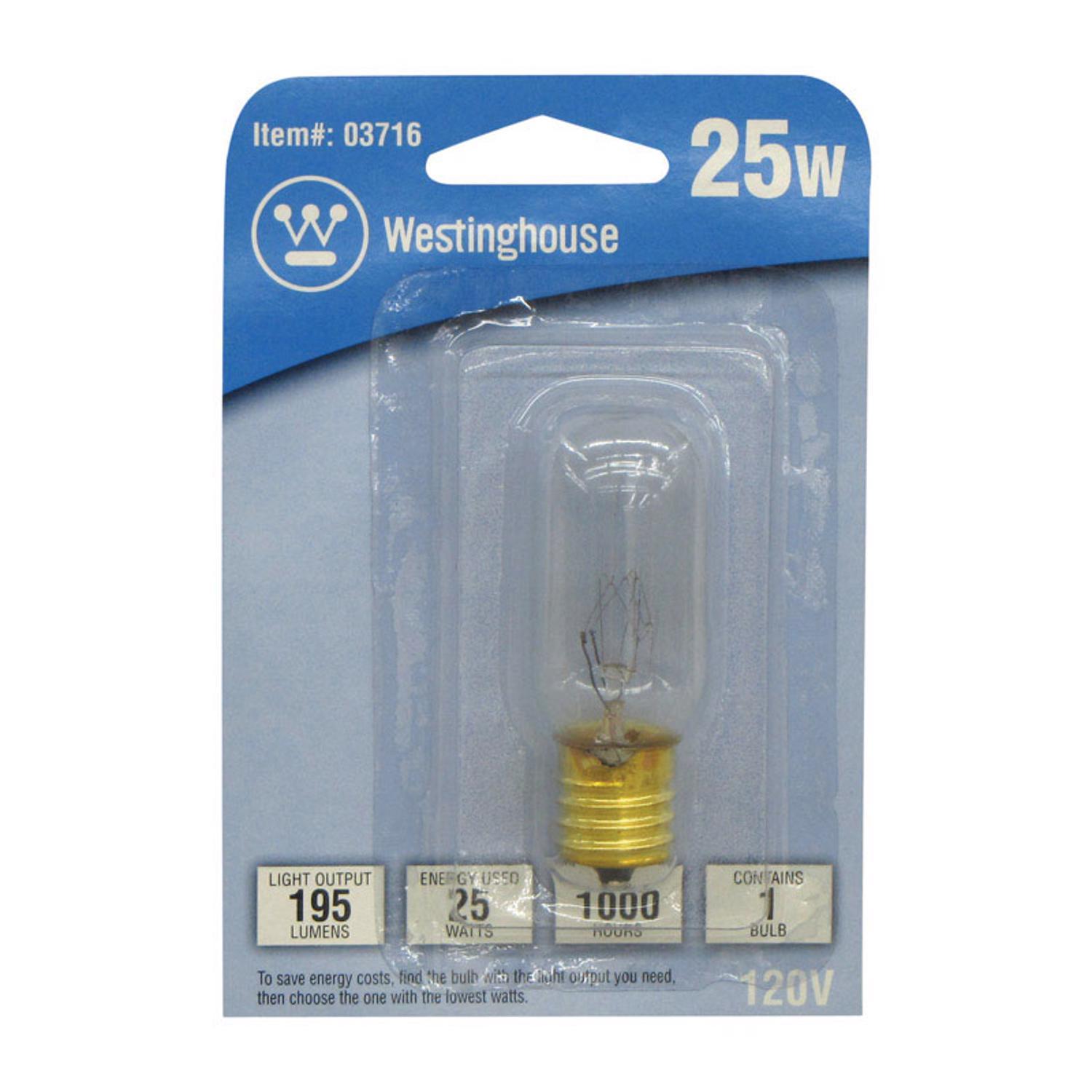 Westinghouse 25 W T8 Tubular Incandescent Bulb E17 (Intermediate) Warm White 1 pk