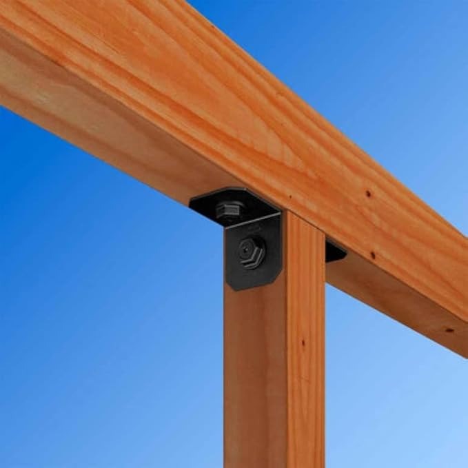 Simpson Strong-Tie APVA4 Outdoor Accents® Avant Collection™ ZMAX®, Black Powder-Coated 90° Angle for 4X, 12-Pack