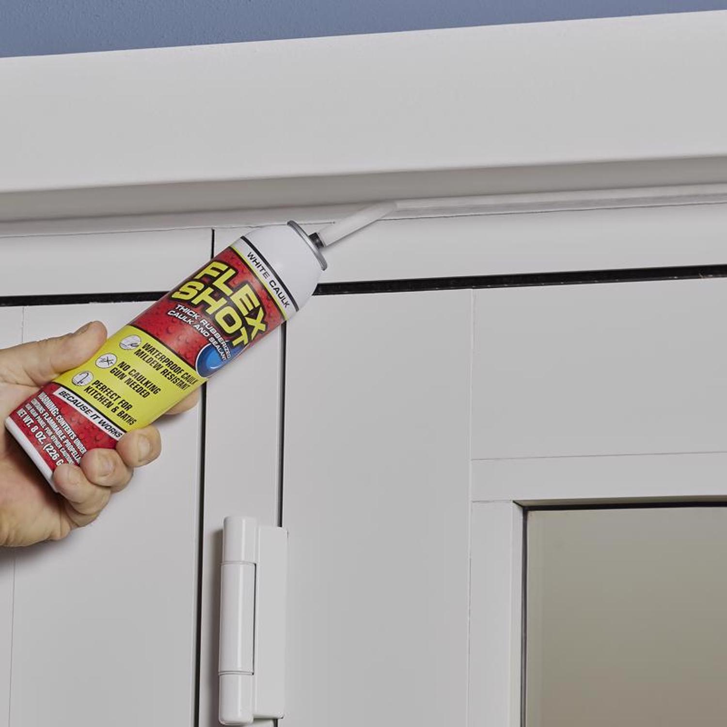 Flex Seal Family of Products Flex Shot White Rubber All Purpose Waterproof Sealant 8 oz