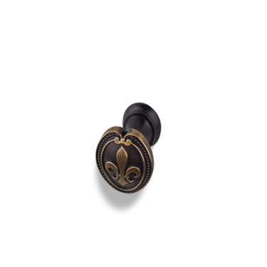 1-5/16" Overall Length Fleur-de-lis Knob with decorative bead
