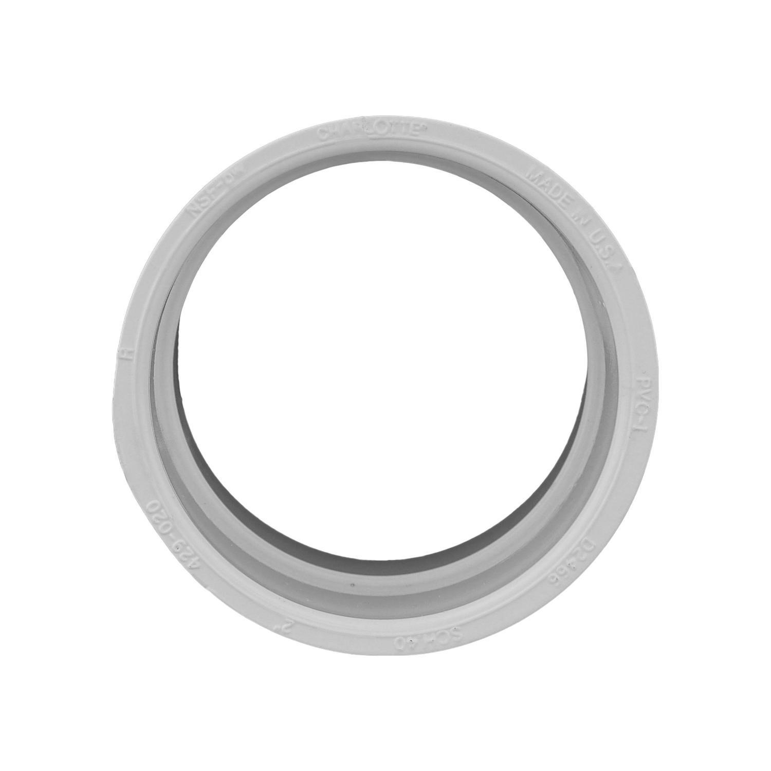 Charlotte Pipe Schedule 40 2 in. Slip X 2 in. D Slip PVC Coupling 1 pk