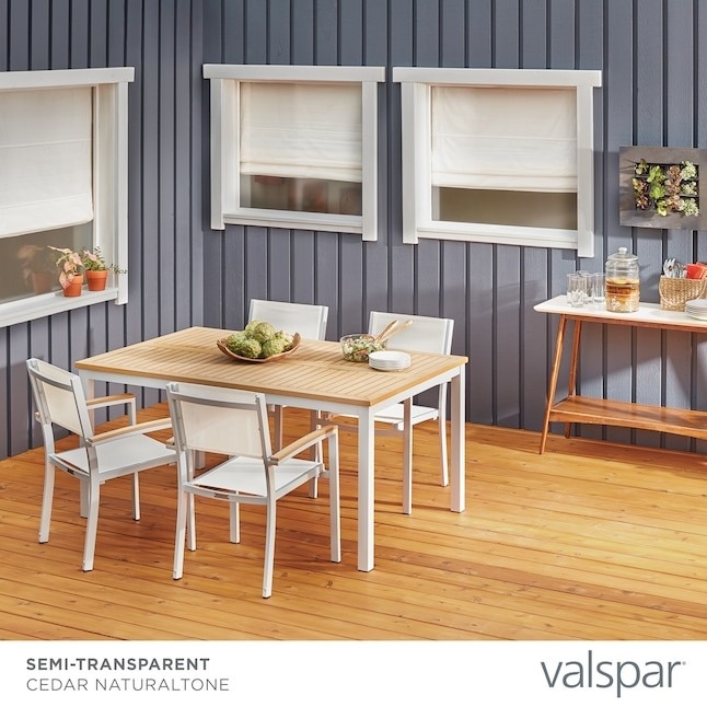 Valspar Pre-Tinted Cedar Naturaltone Semi-transparent Exterior Wood Stain and Sealer in One,1 Gallon