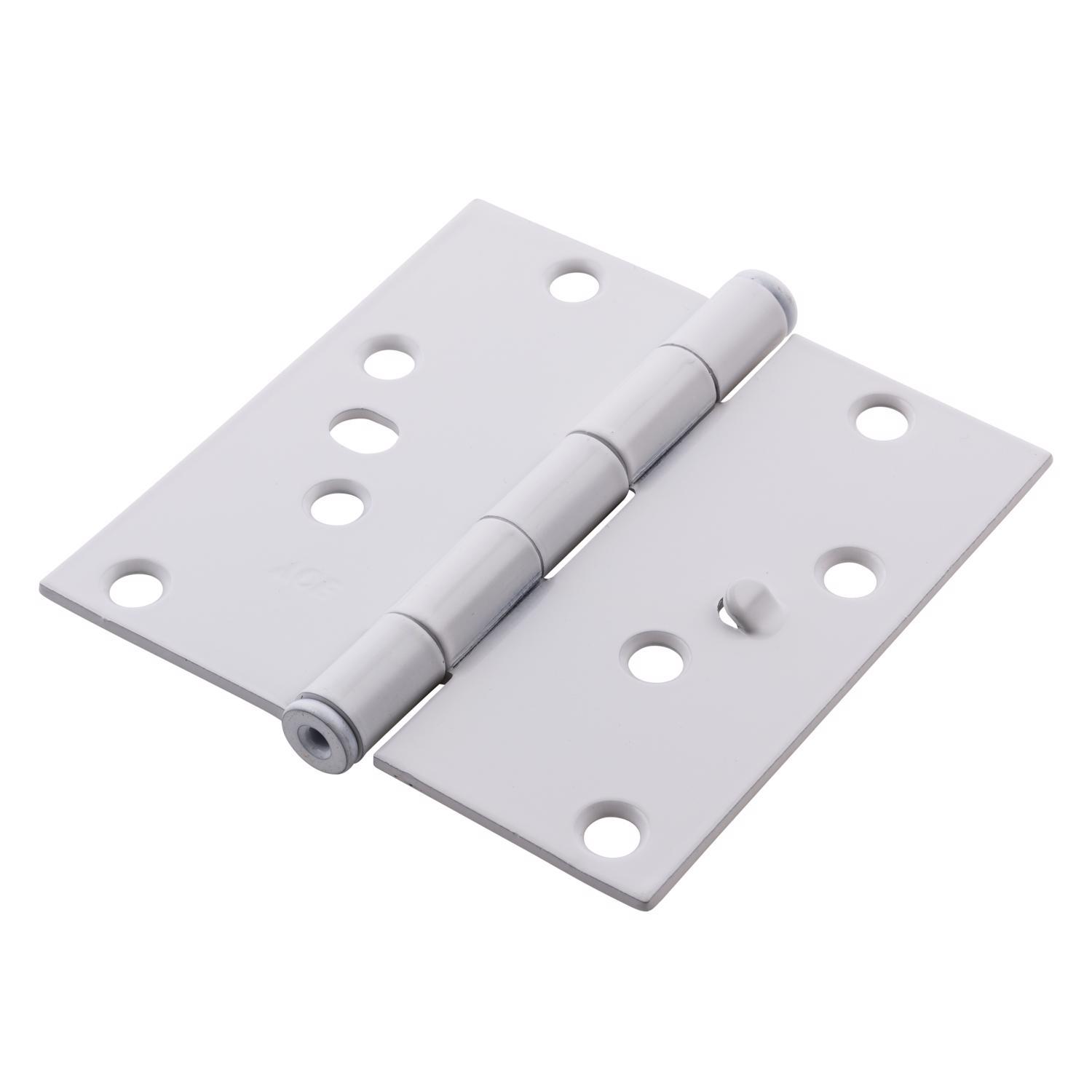 Ace 4 in. L White Residential Door Hinge 3 pk