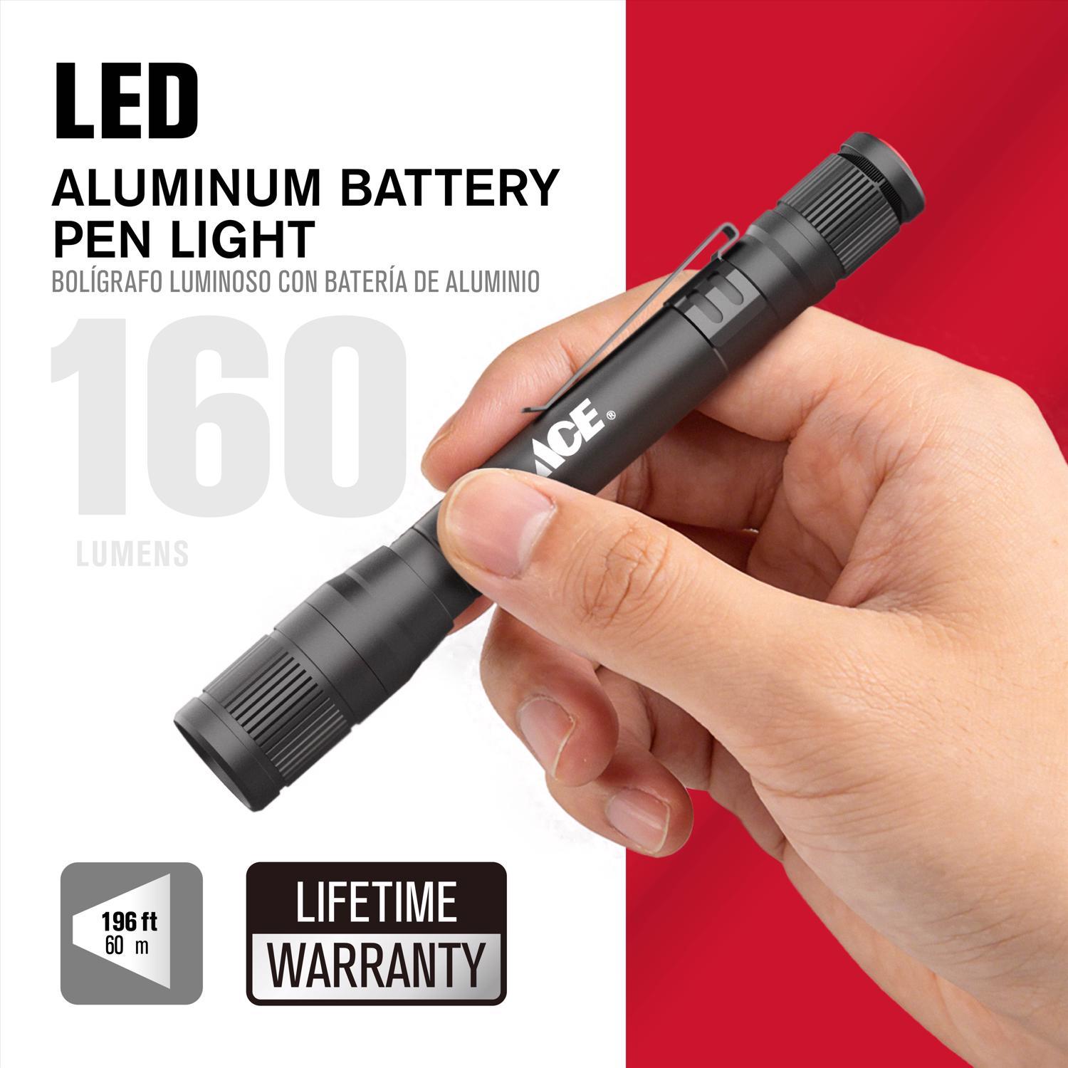 Ace Black LED Flashlight AAA Battery