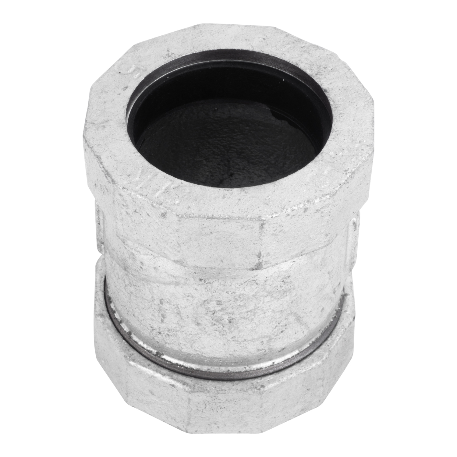 Stz Industries 2in. Compression x 2in. D Compression Galvanized Malleable Iron 3in. L Coupling
