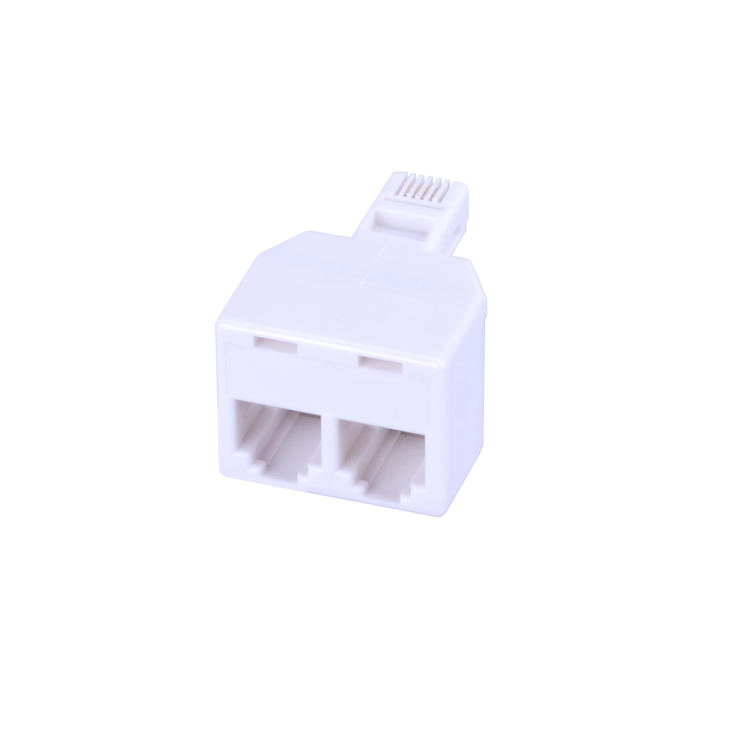Monster Just Hook It Up 0 ft. L White Modular Duplex Adapter