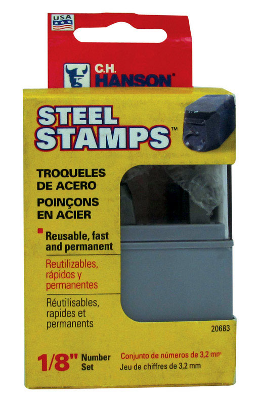 C.H. Hanson 1/8 in. Number Stamp Set 9 pc
