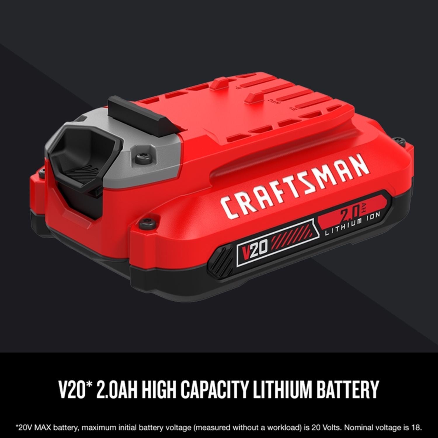 Craftsman V20 2 Ah Lithium-Ion Starter Kit 3 pc