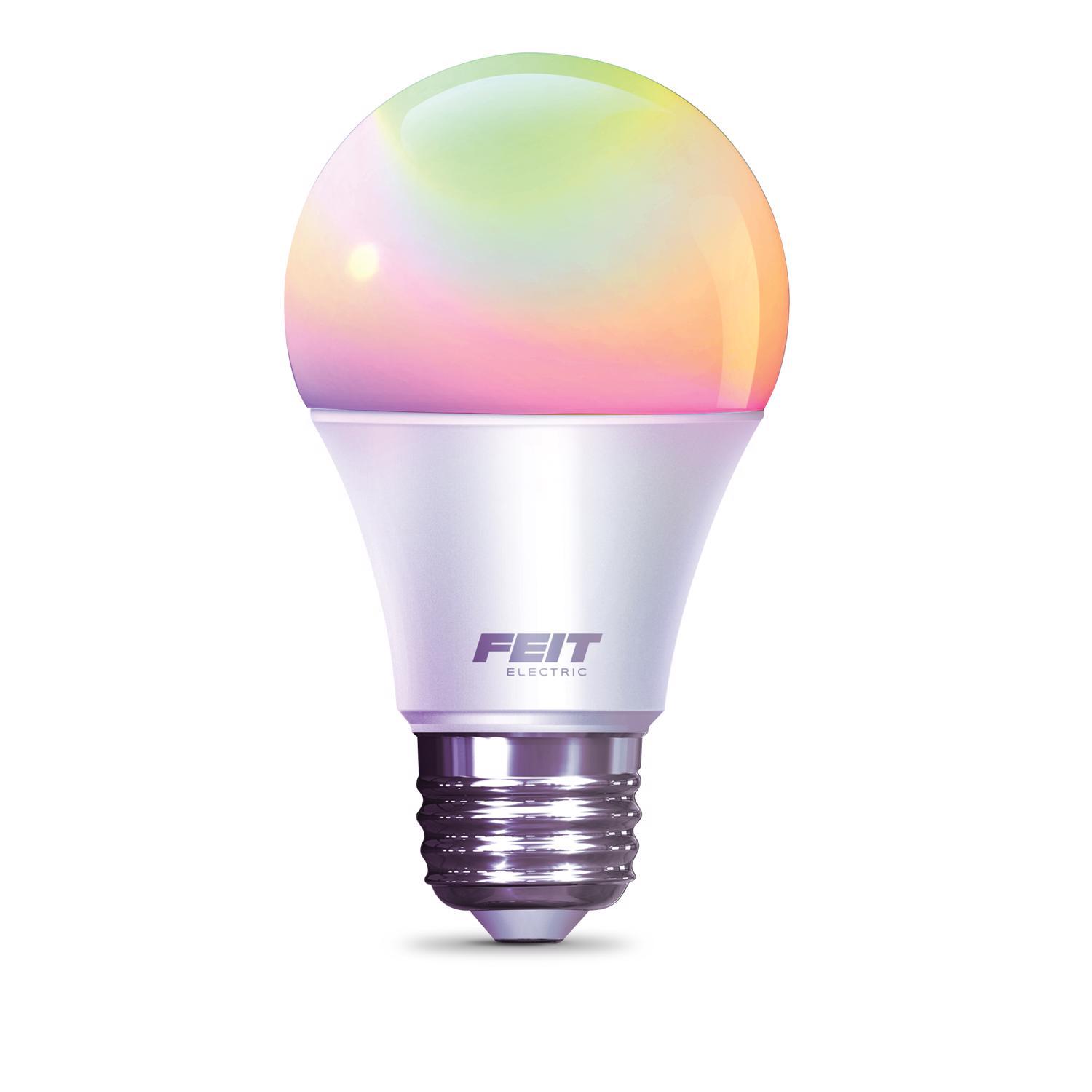 Feit Smart Home A19 E26 (Medium) Smart-Enabled LED Bulb Color Changing 60 Watt Equivalence 3 pk