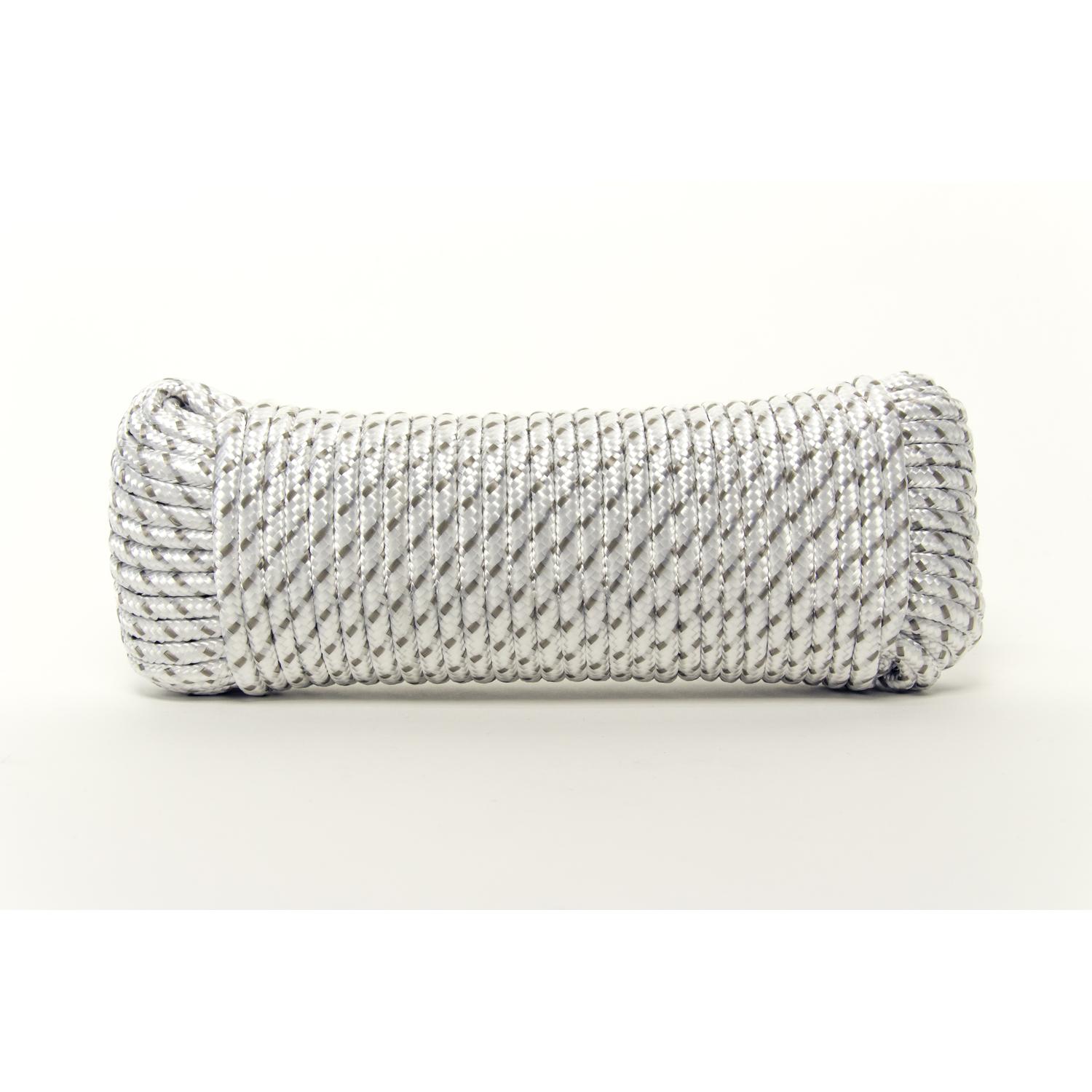 Ace 1/4 in. D X 100 in. L Gray/White Diamond Braided Polyester Rope