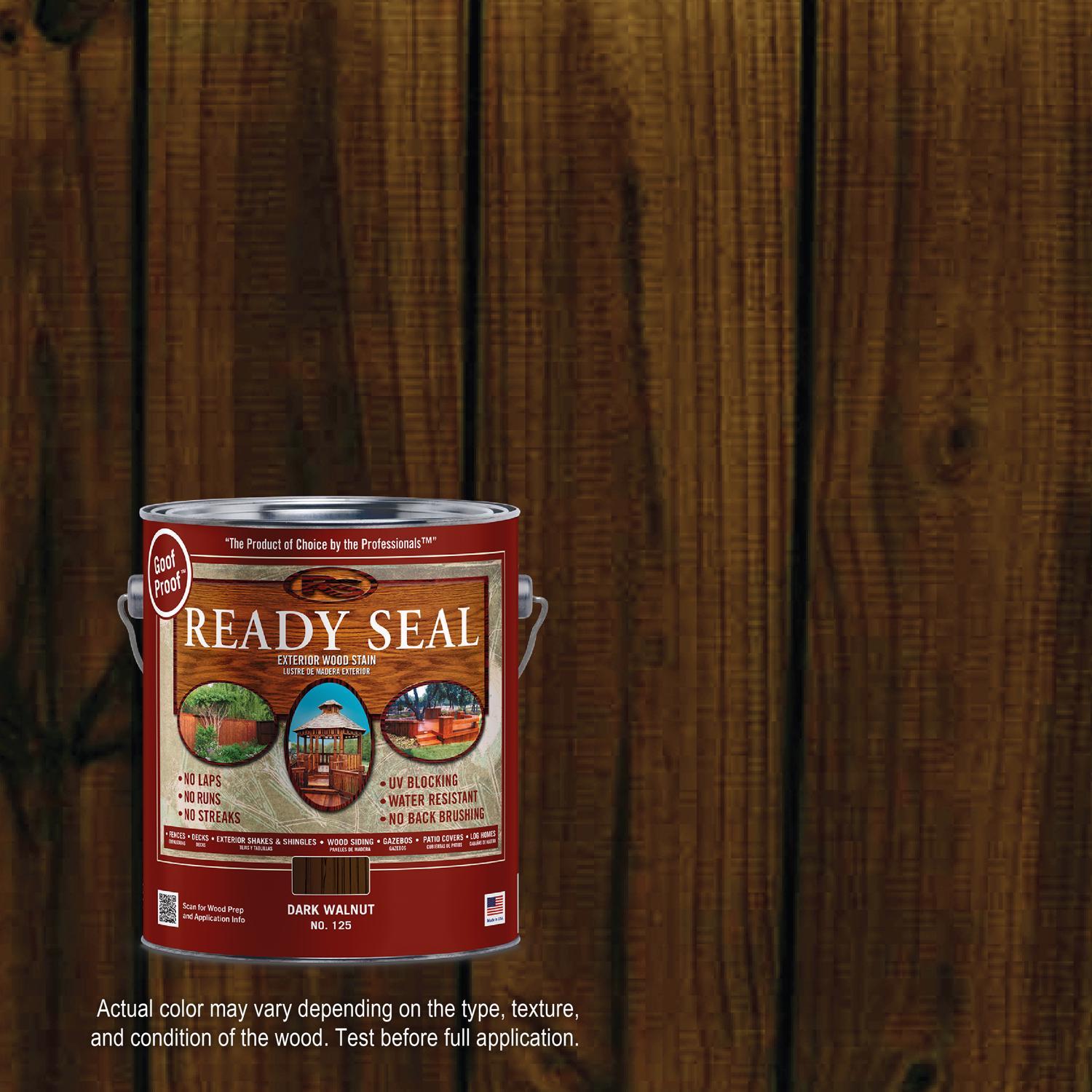 Ready Seal Goof Proof Semi-Transparent Flat Dark Walnut Oil-Based Penetrating Wood Stain/Sealer 1 ga