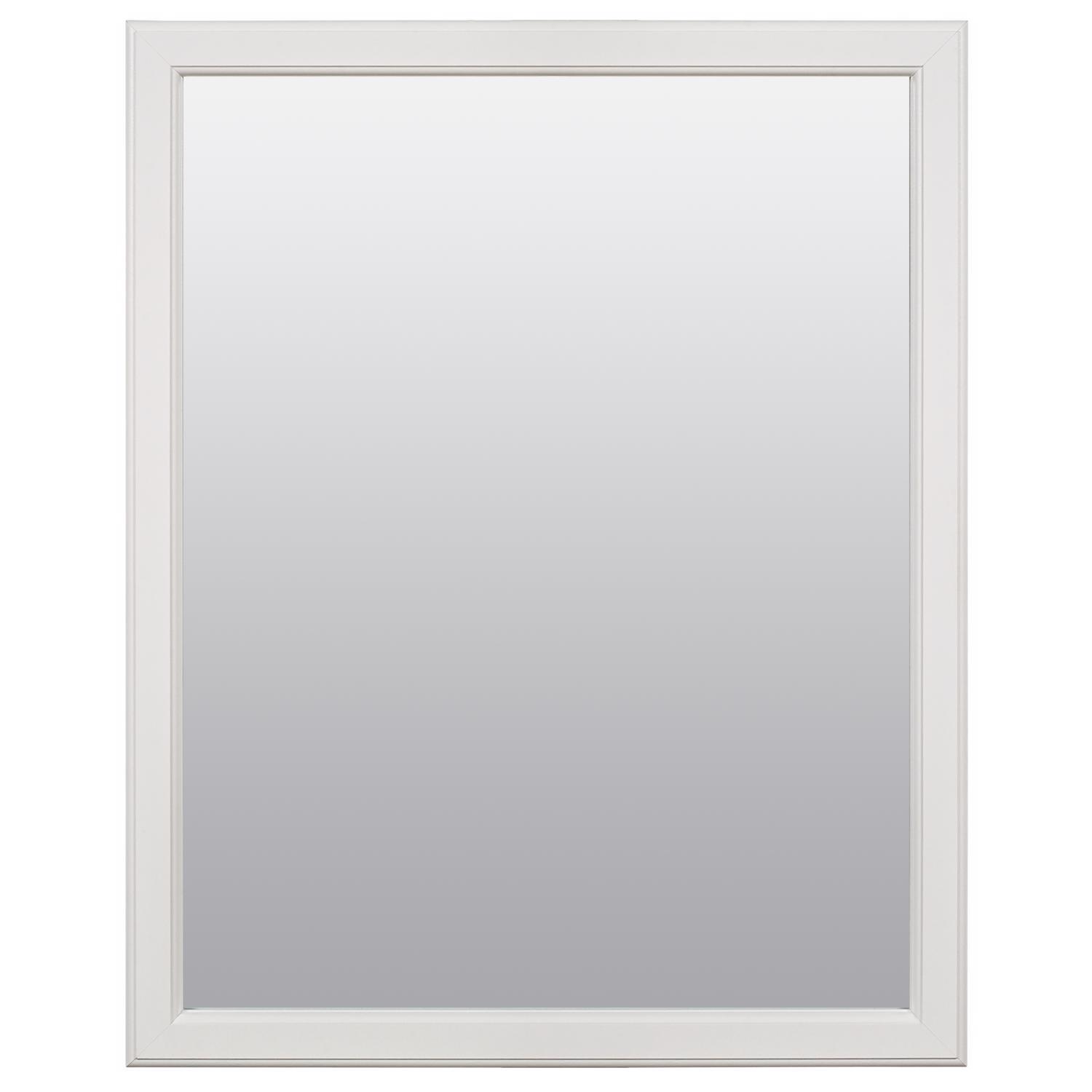 Zenna Home 25 in. H X 20 in. W Bathroom Mirror Matte White