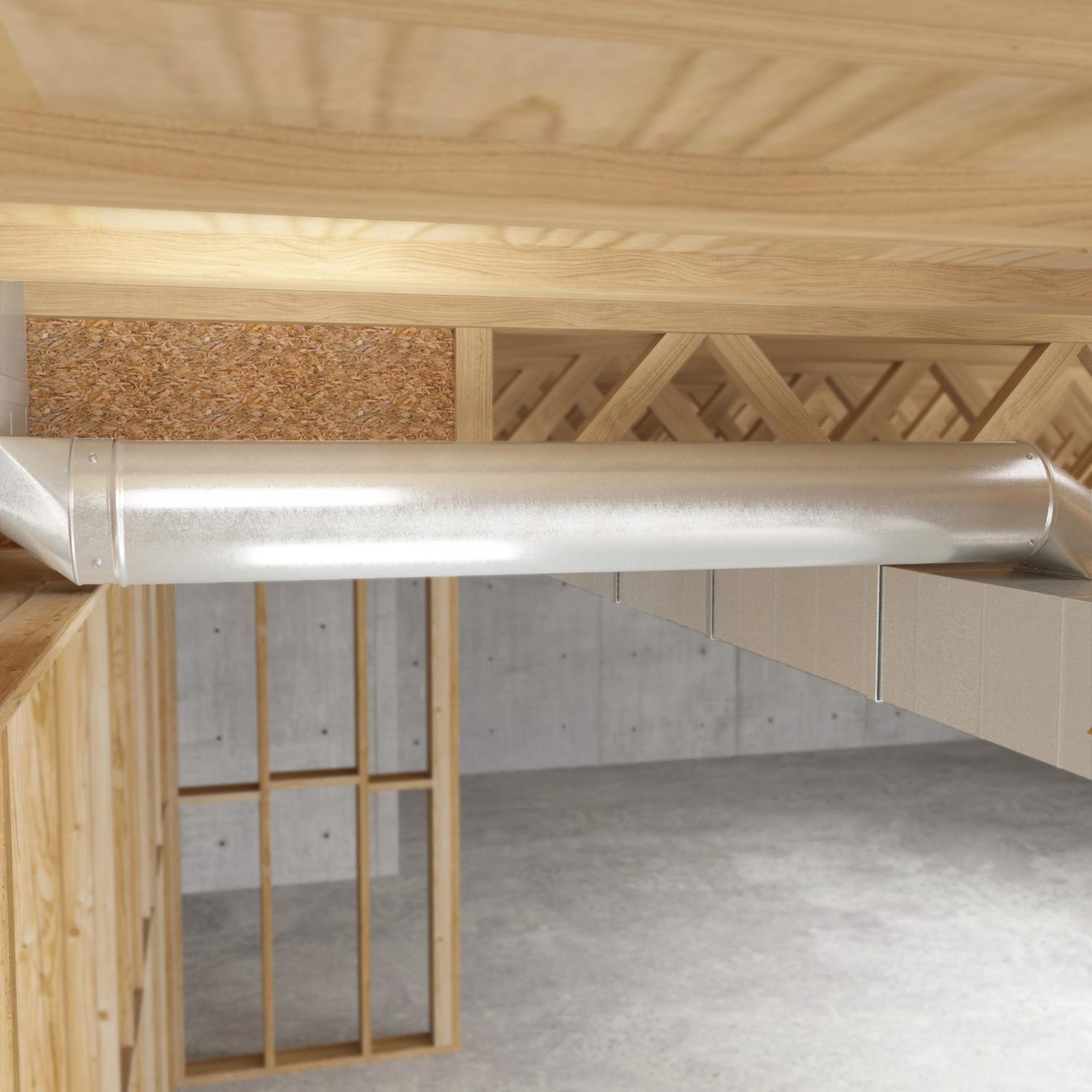 Imperial 4 in. D X 24 in. L Galvanized Steel Furnace Pipe