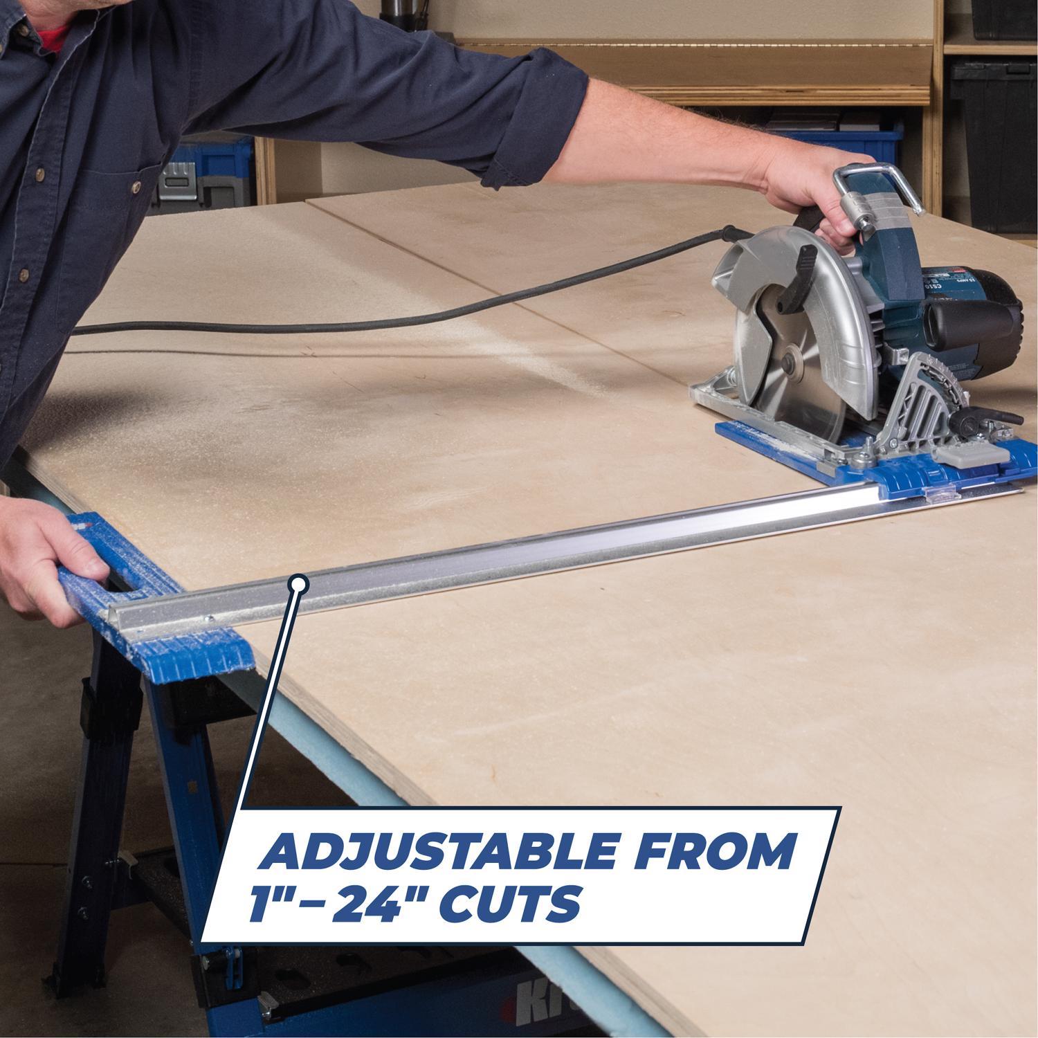 Kreg Rip-Cut Aluminum 30.88 in. L X 2.5 in. H X 8.75 in. W Saw Edge Guide Blue/Silver 1 pc