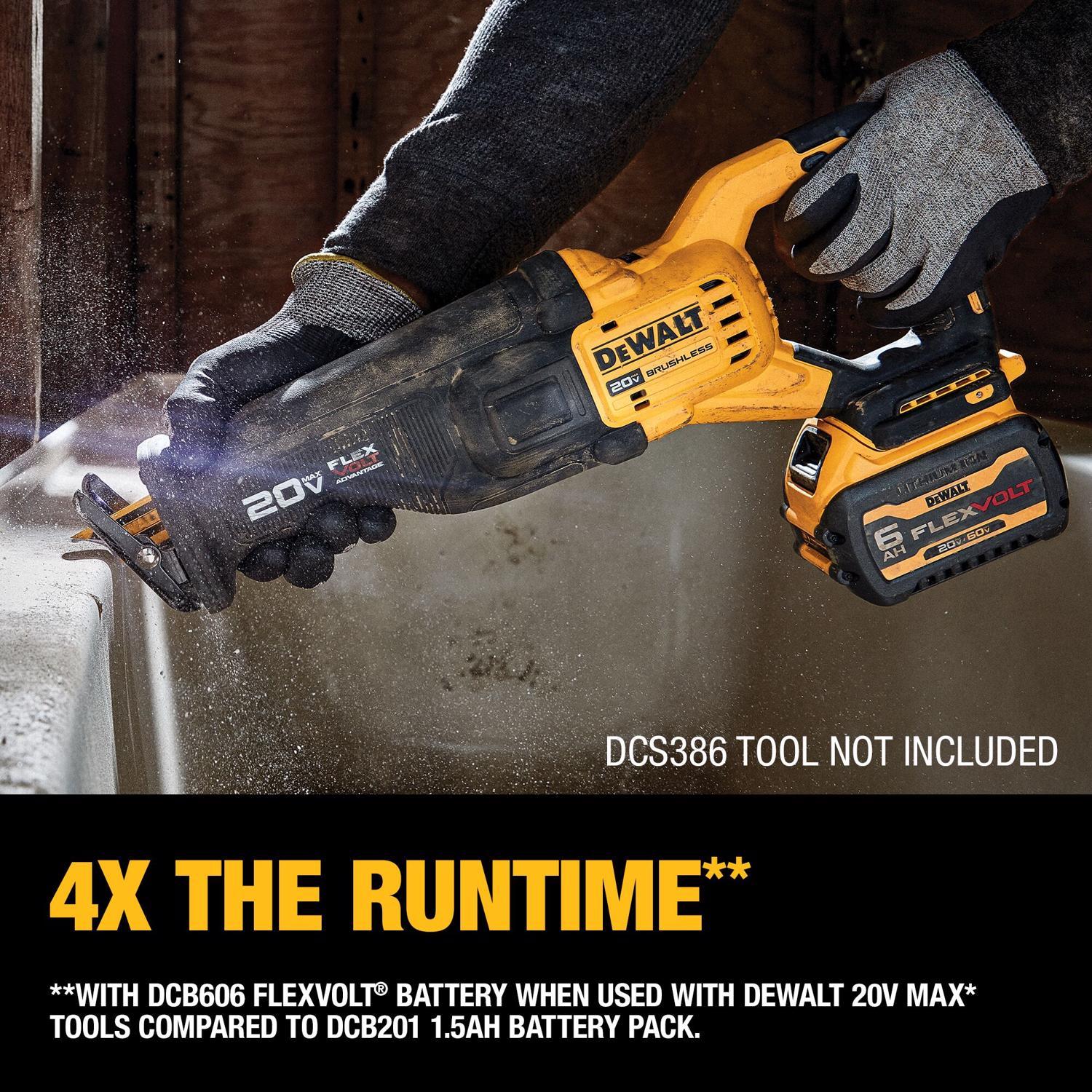 DeWalt 20V-60V MAX FLEXVOLT DCB606 6 Ah Lithium-Ion Battery 1 pc