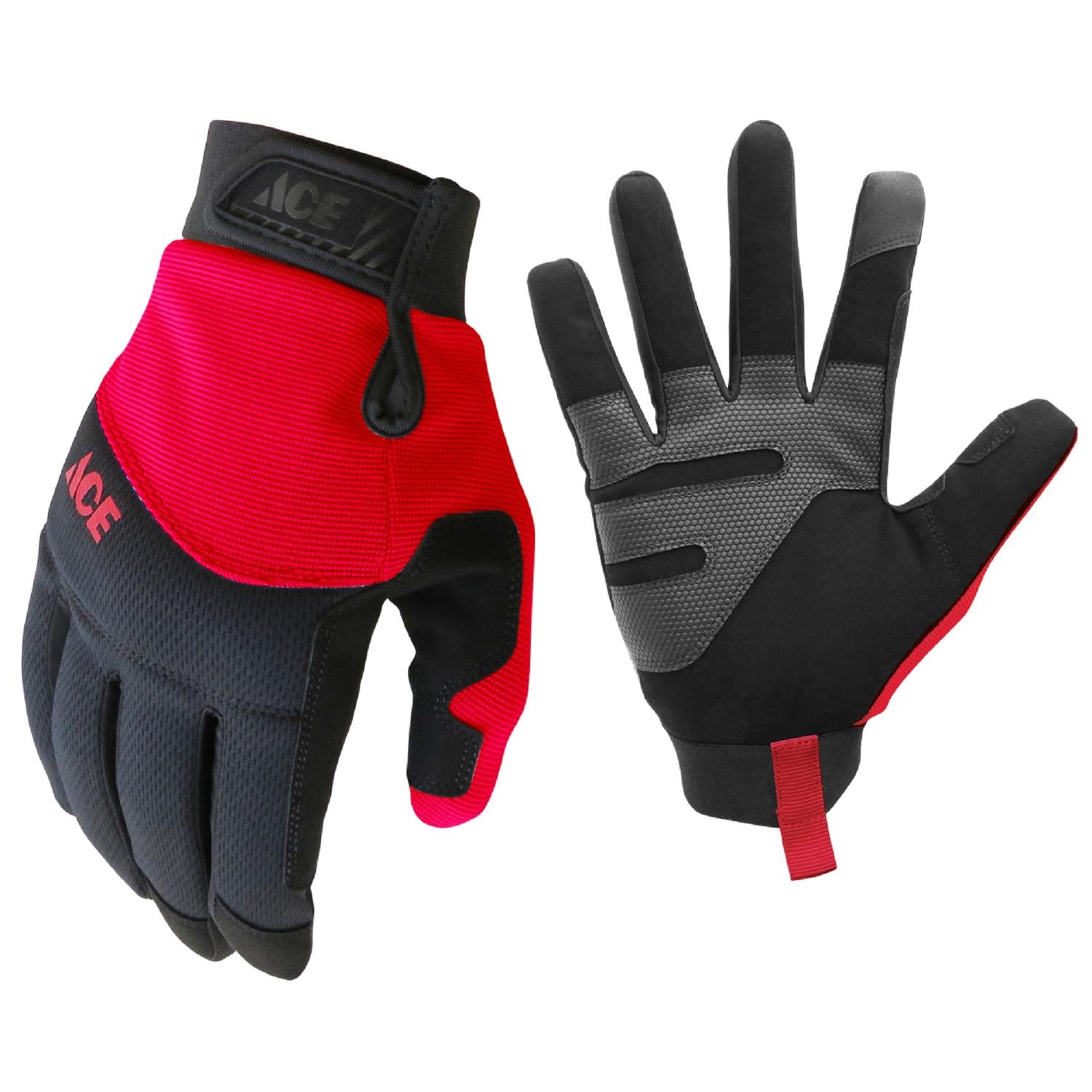 Ace XL I-Mesh General Purpose Black/Red Gloves