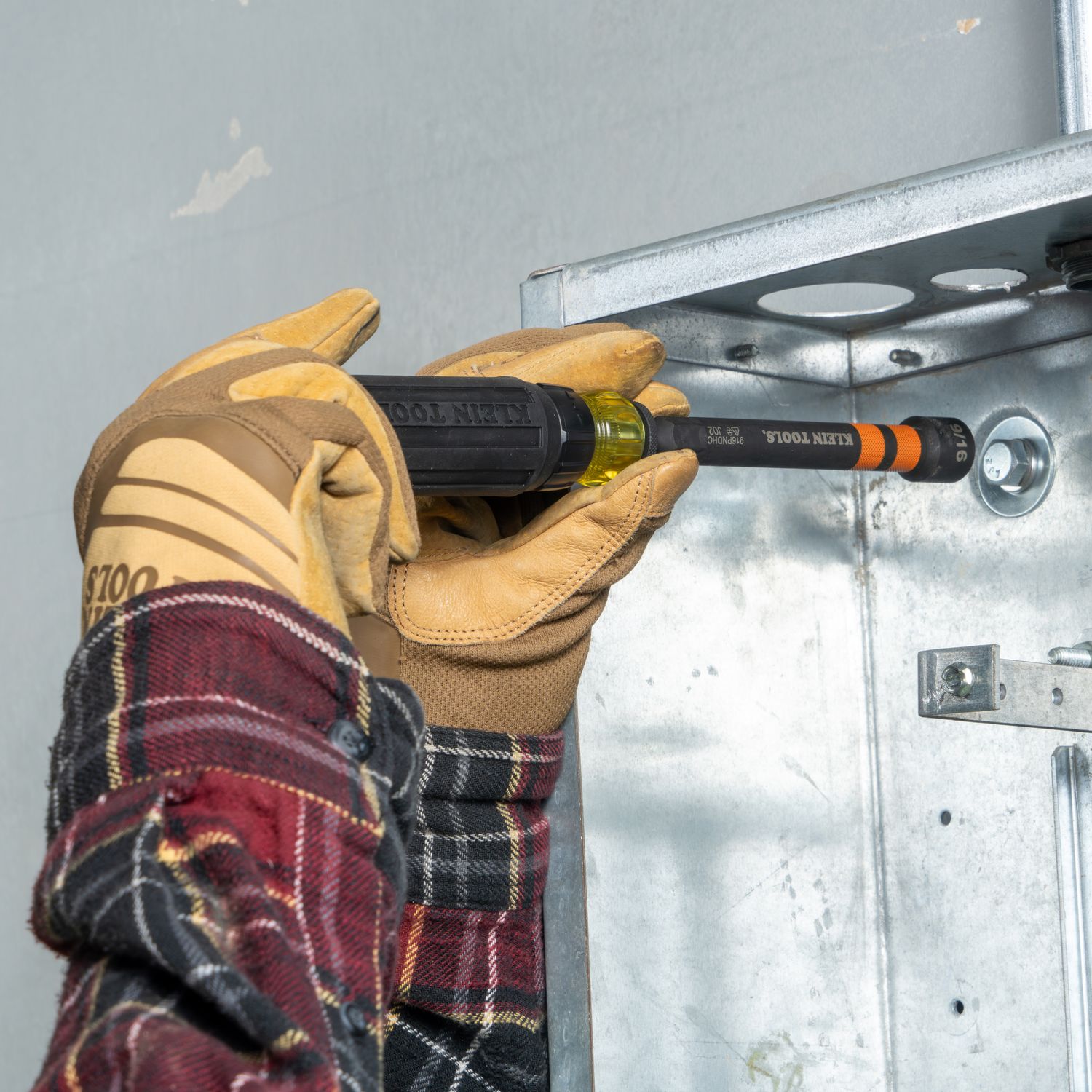 Klein Hollow Magnetic Color-Coded Ratcheting Power Nut Drivers, 7-Piece