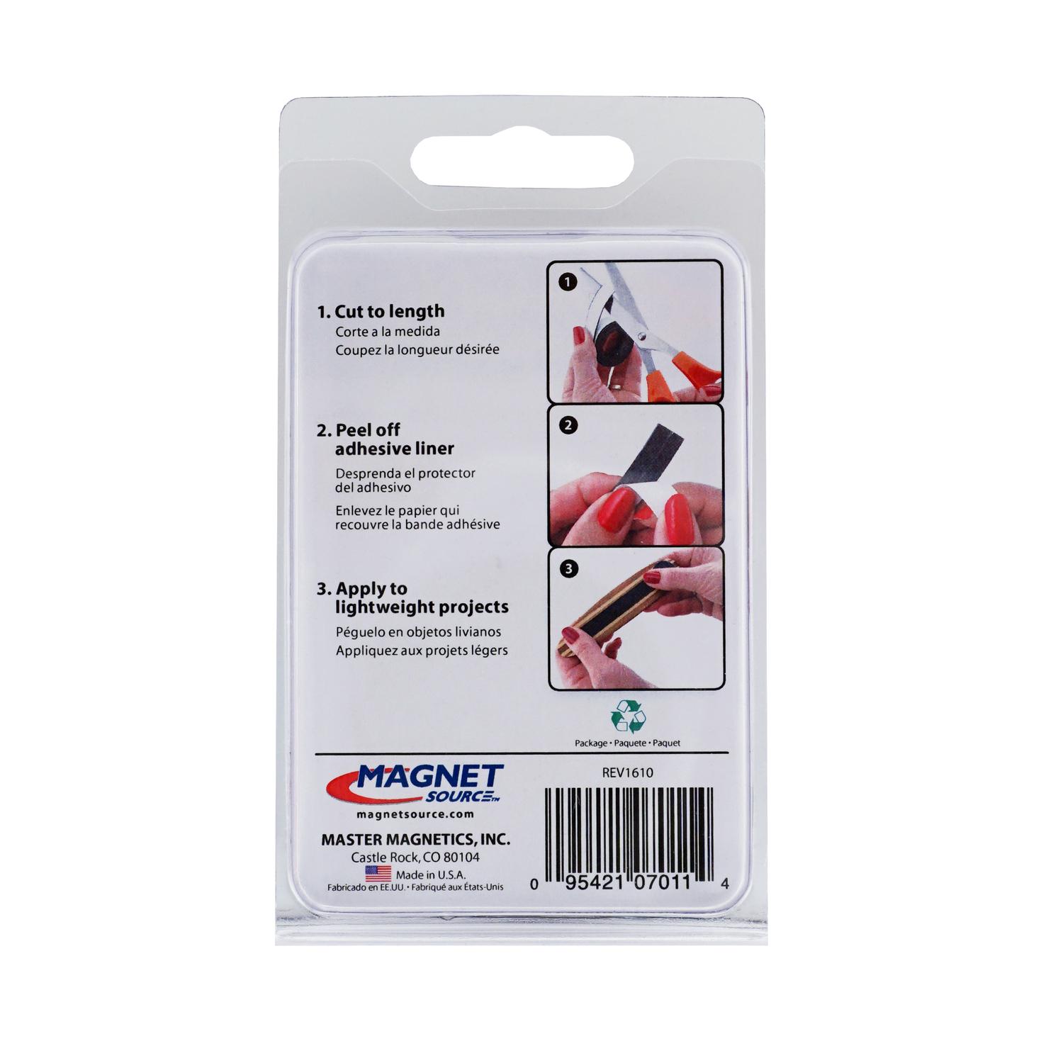 Magnet Source 30 in. L X .5 in. W Black Strip Magnetic Tape 1 pc