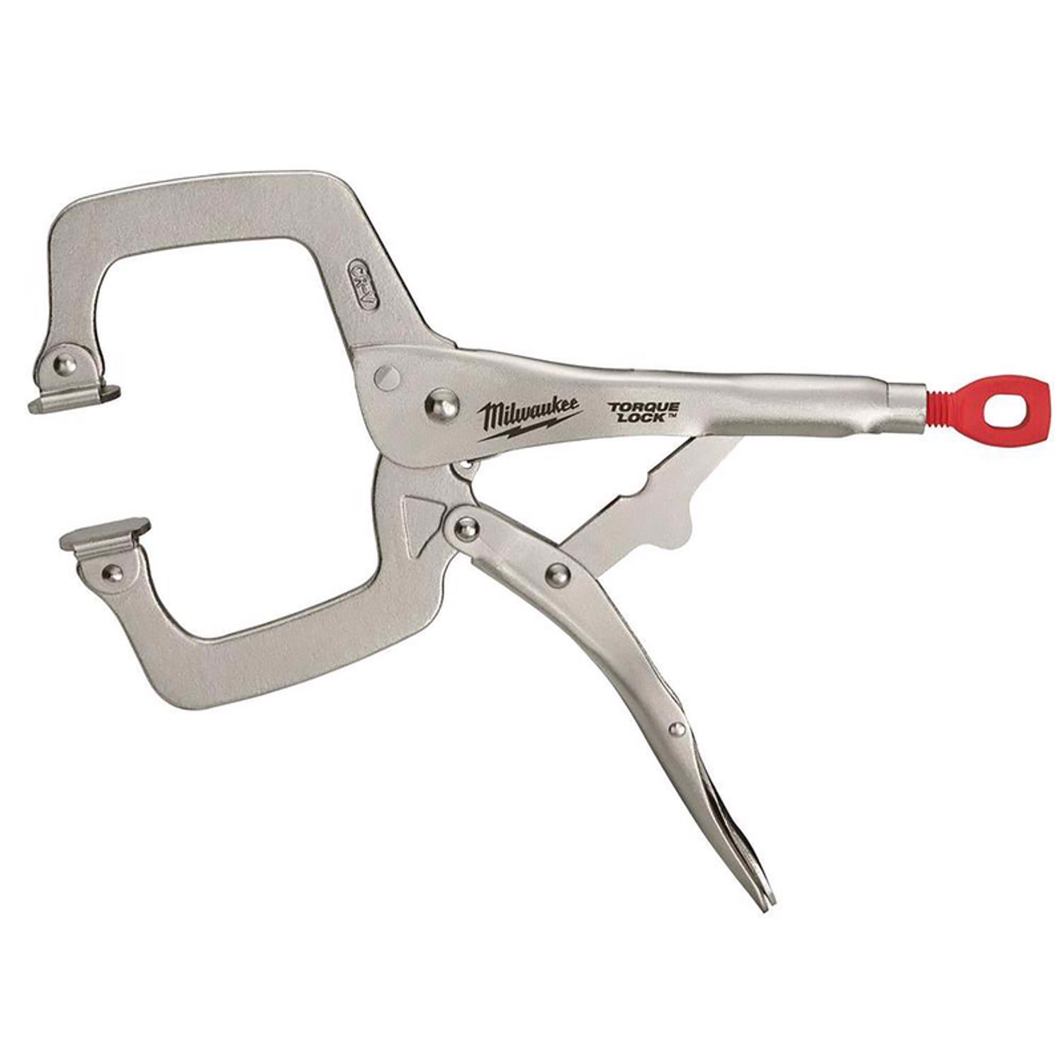 Milwaukee Torque Lock 3-1/2 in. X 4.00 in. D Locking C-Clamp with Swivel Pads 500 lb 1 pc