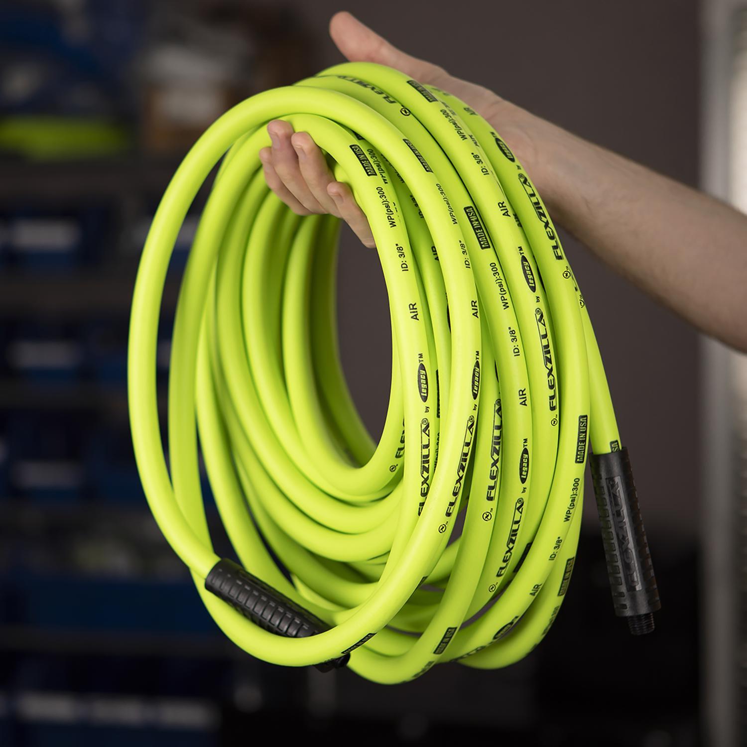 Legacy Flexzilla 50 ft. L X 3/8 in. D Hybrid Polymer Air Hose 300 psi Zilla Green