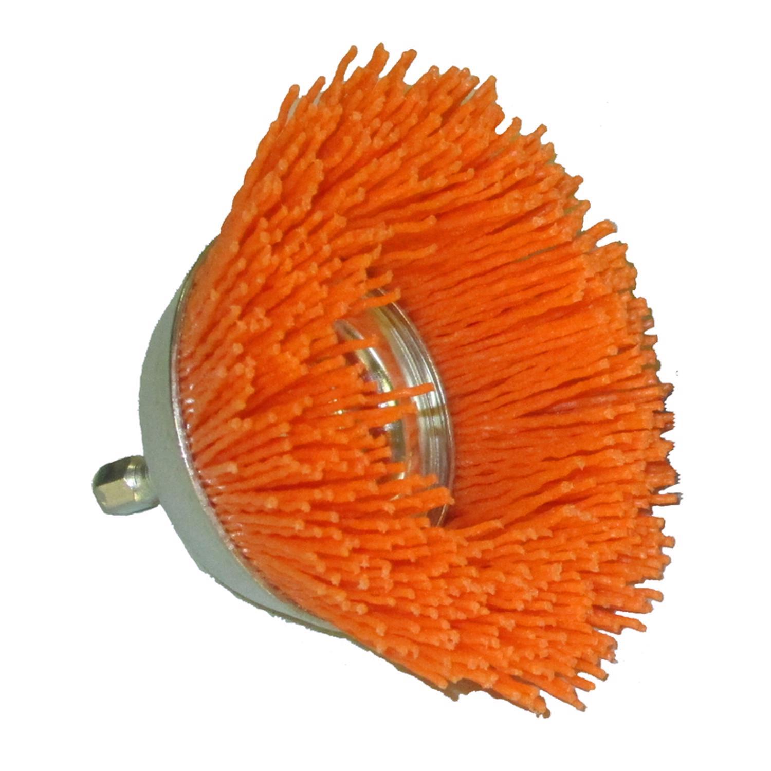 Dico Nyalox 2.5 in. D X 1/4 in. X 1/4 in. D Crimped Nylon Mandrel Mounted Cup Brush 4500 rpm 1 pc