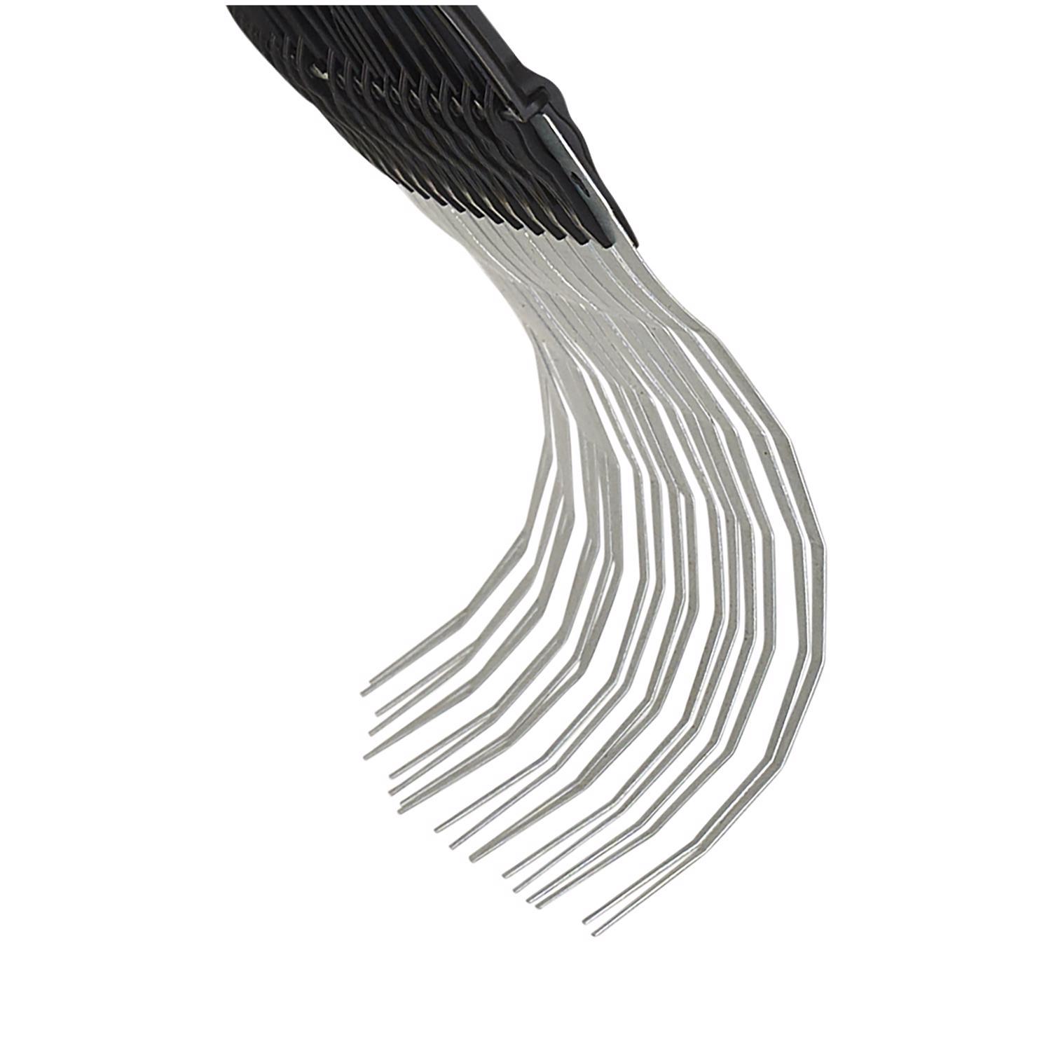 True Temper 65.25 in. 20 Tine Steel Lawn Rake Wood Handle