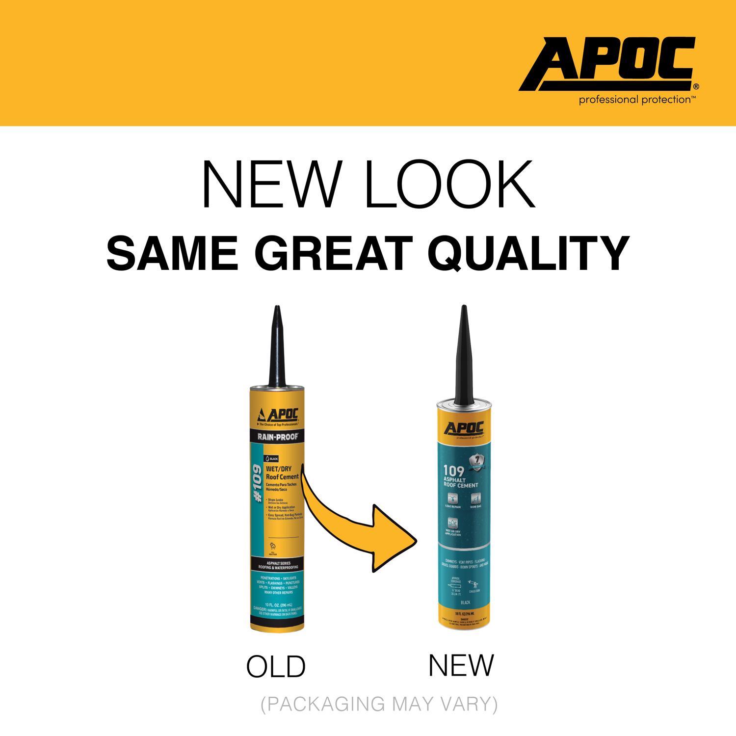 APOC Black Asphalt Roof Cement 10 oz