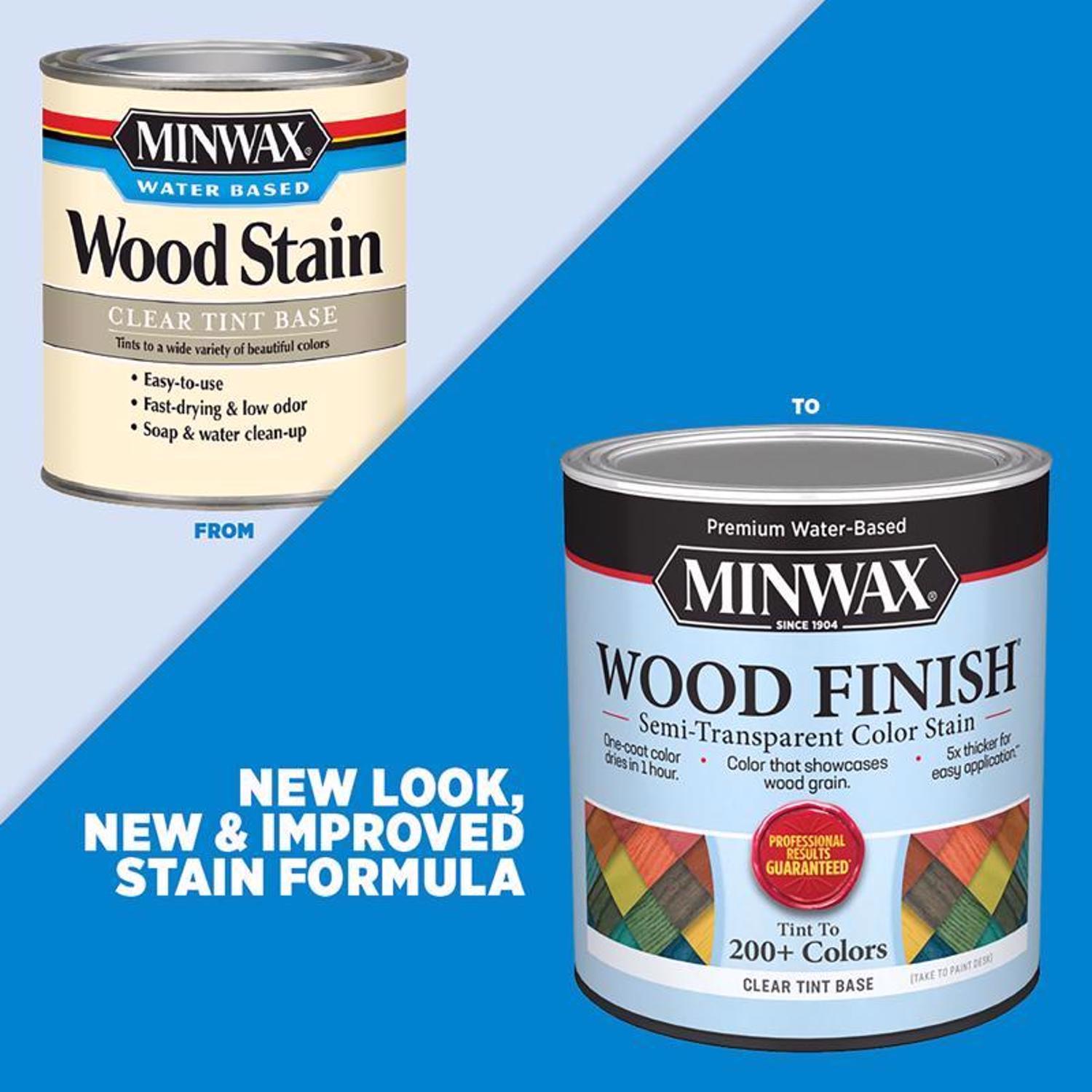 Minwax Wood Finish Water-Based Semi-Transparent Pure White Tint Base Wood Stain 1 qt
