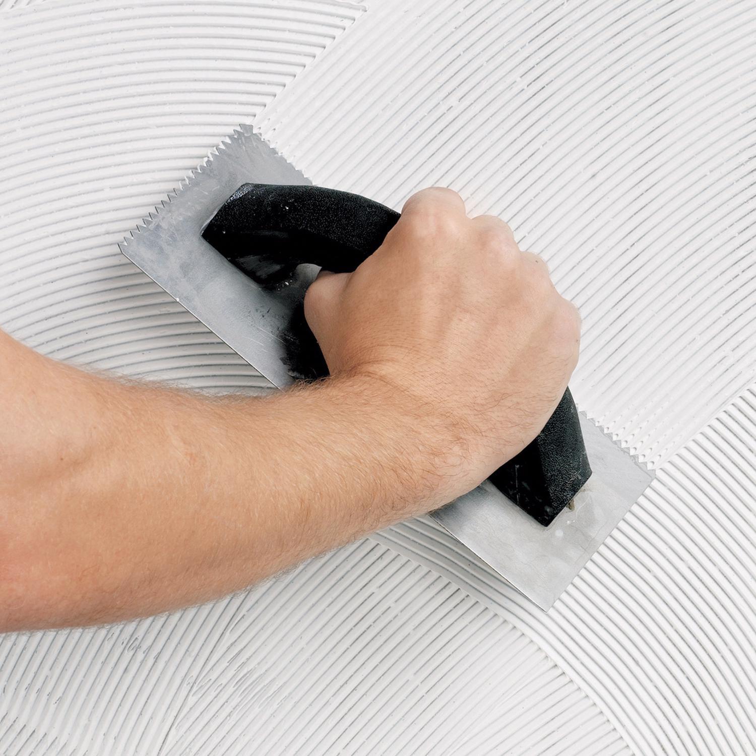 QEP 9 in. W X 4 in. L Steel V Notched Trowel