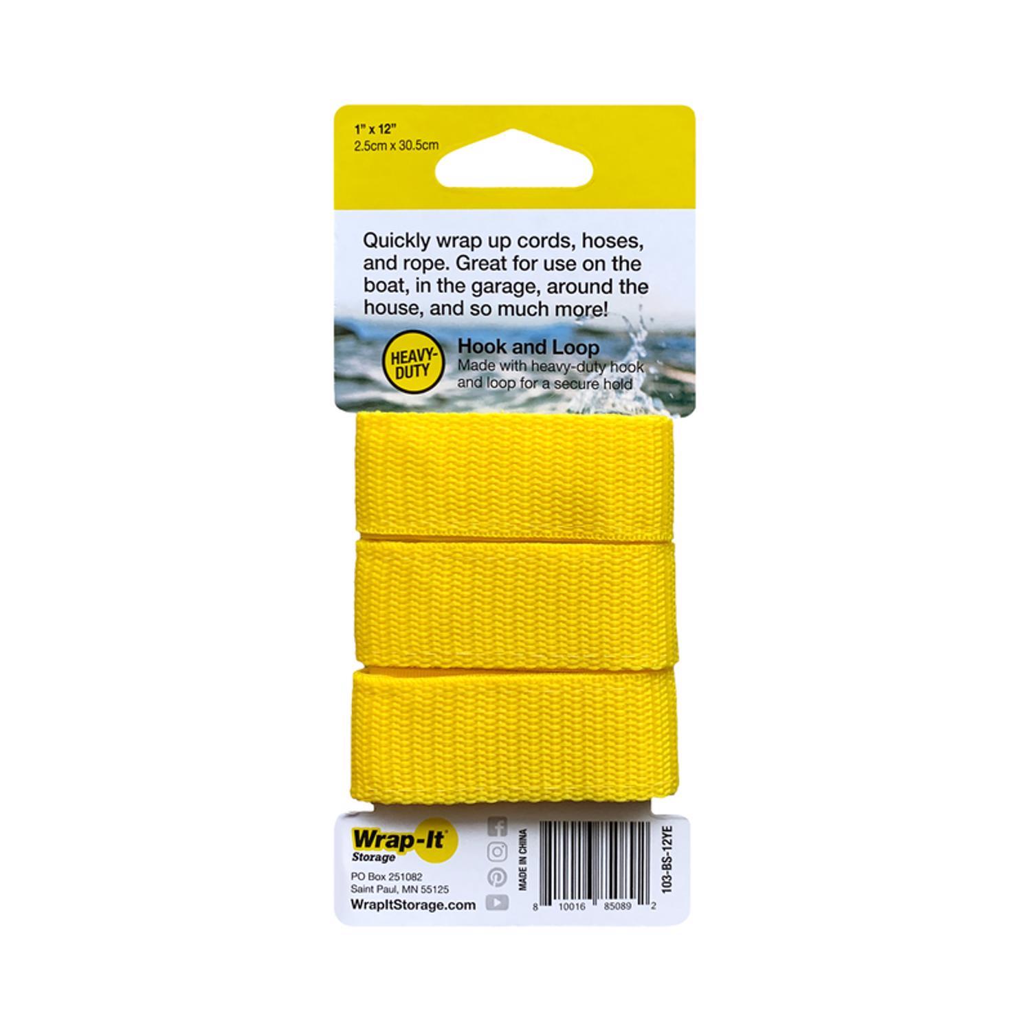 Wrap-It Quick Straps 12 in. L Yellow Polypropylene Cable Wrap