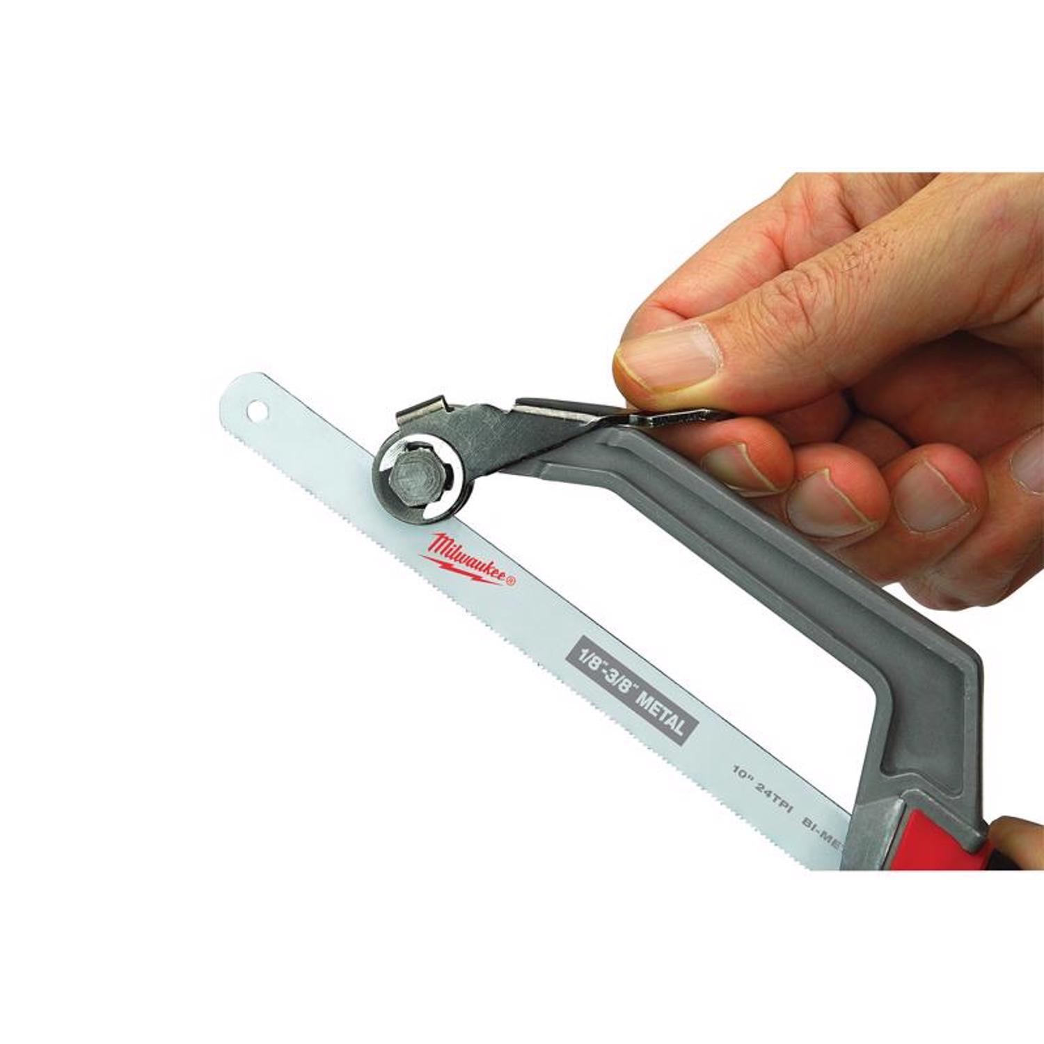 Milwaukee 10 in. Bi-Metal Adjustable Hacksaw Black/Red 1 pc