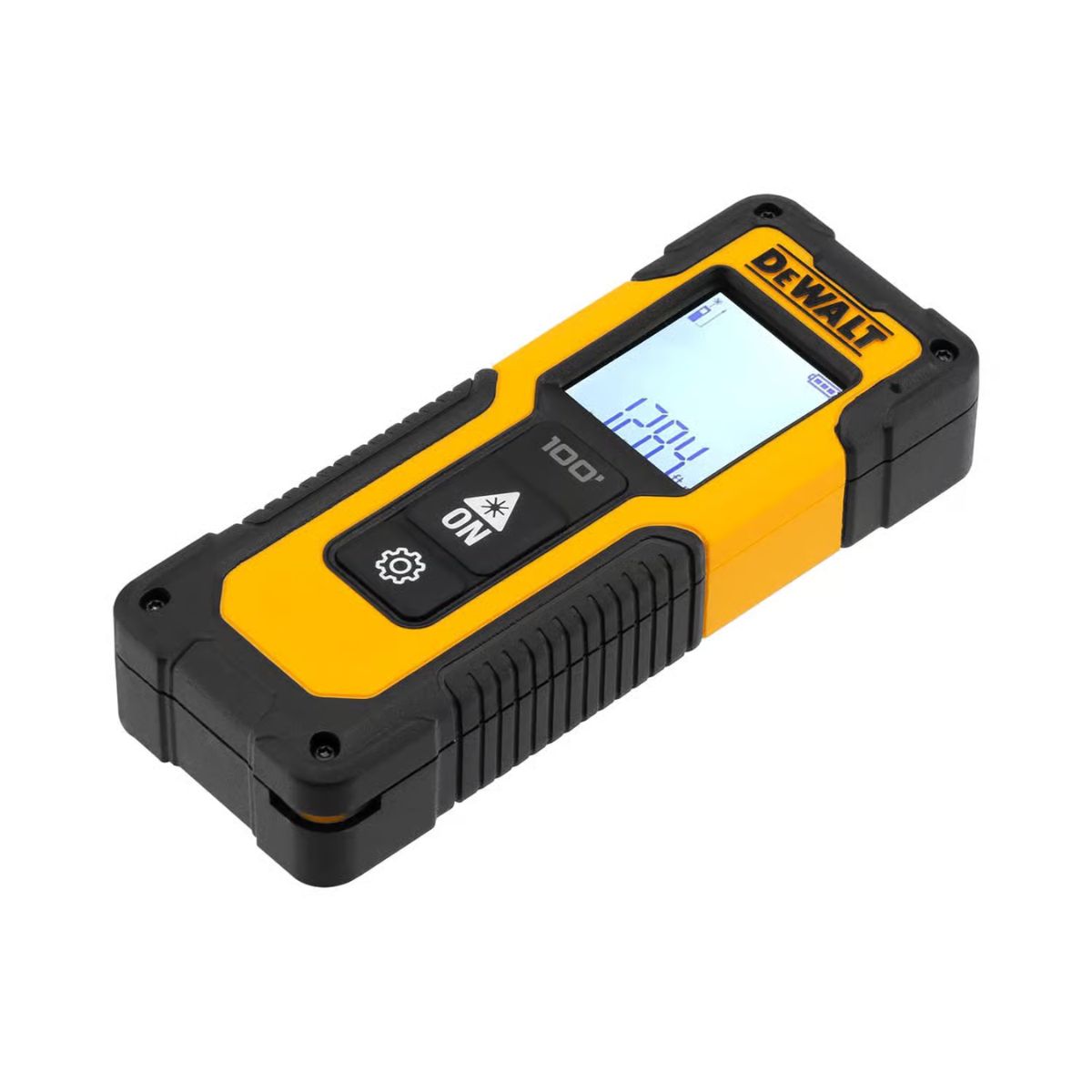 DeWalt 6.5 in. L x 3.8 in. W Laser Distance Measurer 100 ft. Black/Yellow 1 Piece