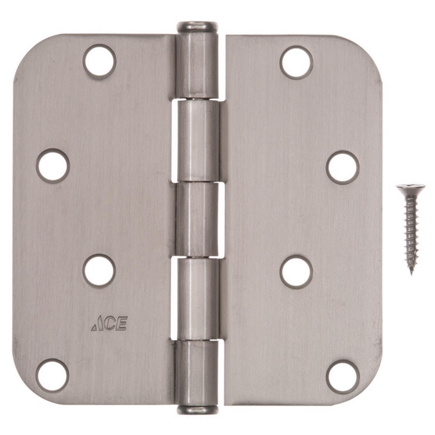 Ace 4 in. L Satin Nickel Residential Door Hinge 1 pk