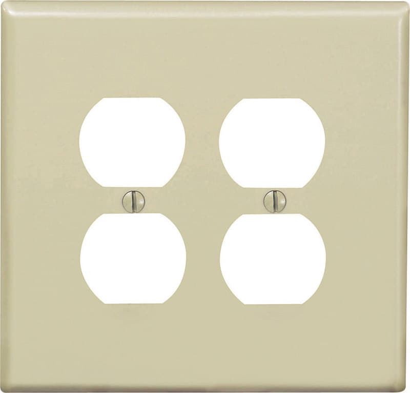 Leviton Midway Ivory 2 gang Nylon Duplex Wall Plate 1 pk