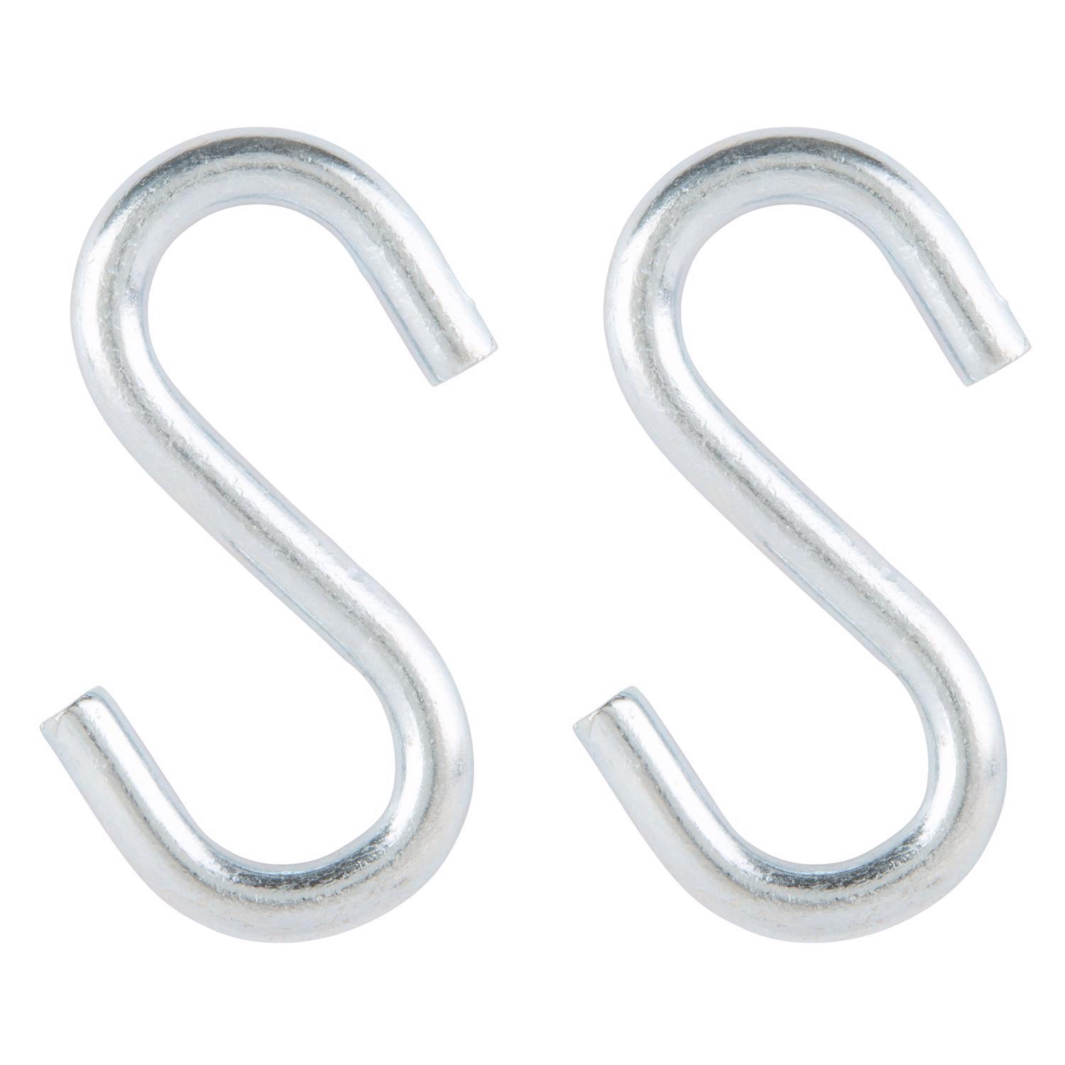 Ace Medium Zinc-Plated Silver Steel 3 in. L S-Hook 230 lb 2 pk
