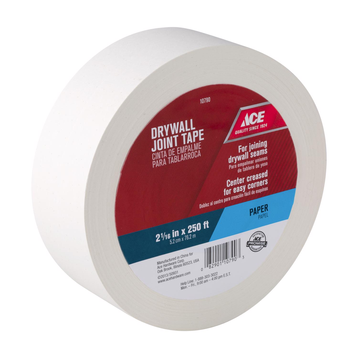 Ace 250 ft. L X 2-1/16 in. W Paper White Drywall Joint Tape