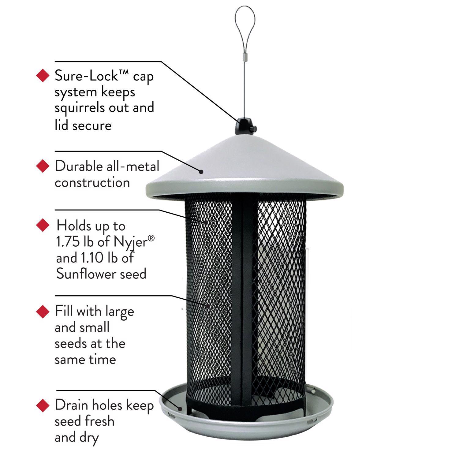 Perky-Pet Wild Bird and Finch 2.85 lb Metal Dual Mesh Bird Feeder