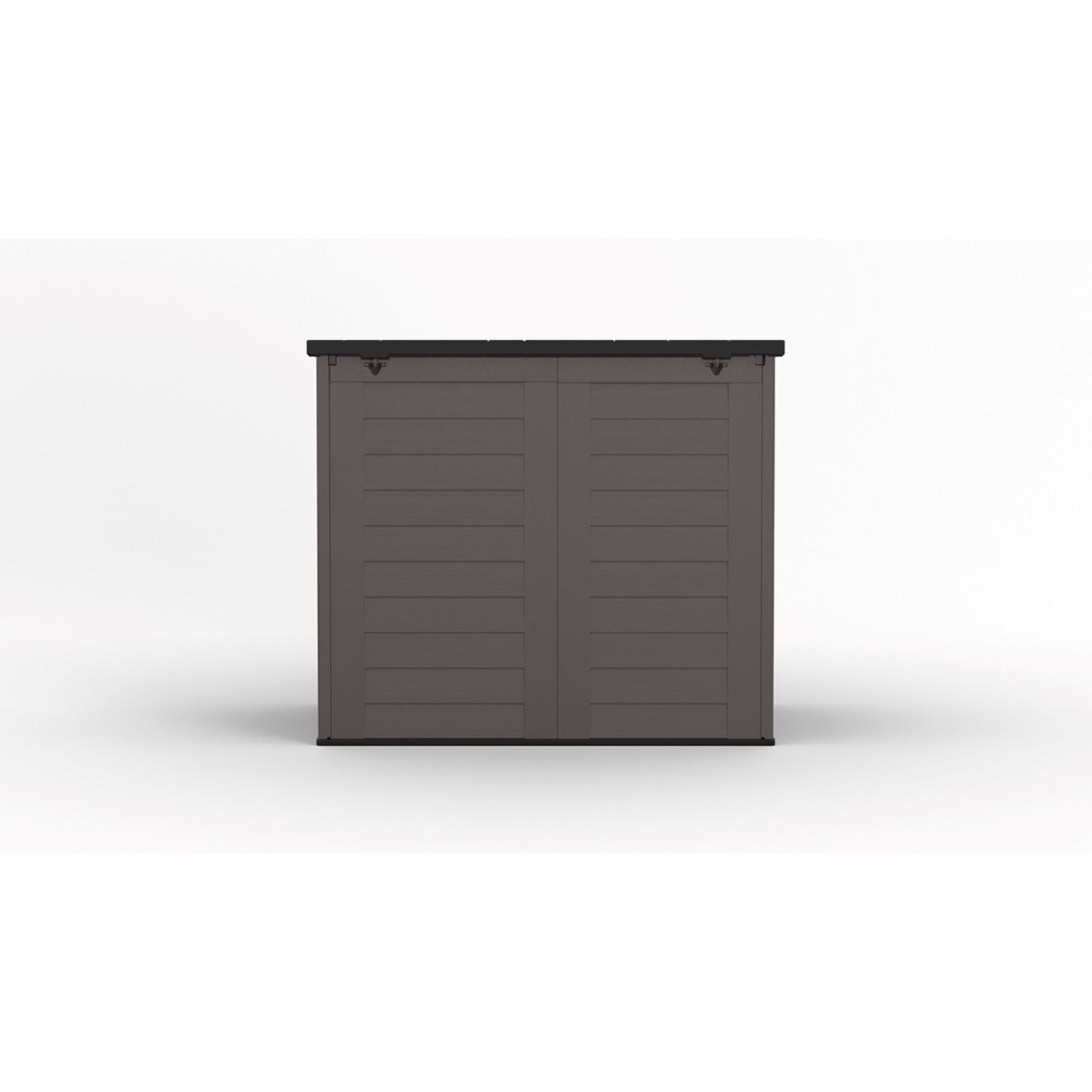Suncast Plastic Horizontal Storage Shed with Floor Kit Gray Stine