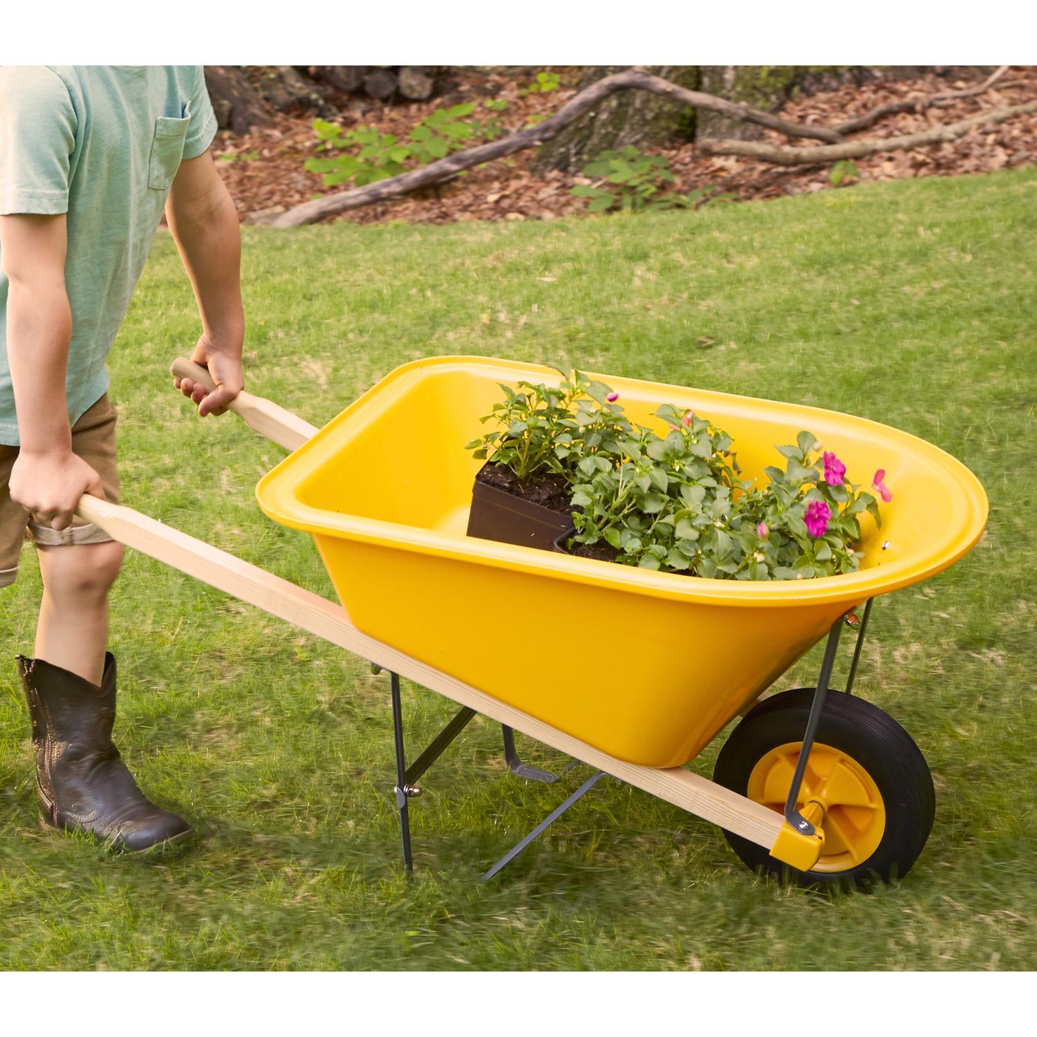 True Temper Poly Kid's Wheelbarrow 1.25 cu ft