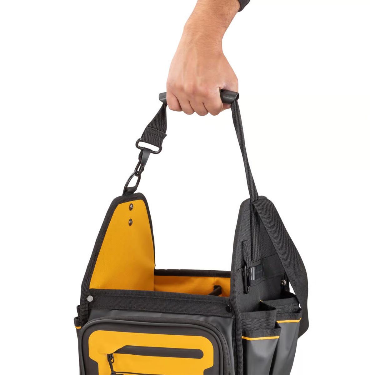 DEWALT Ballistic Nylon Electrician Tote Tote Bag 34 pocket Black/Yellow 1 Piece