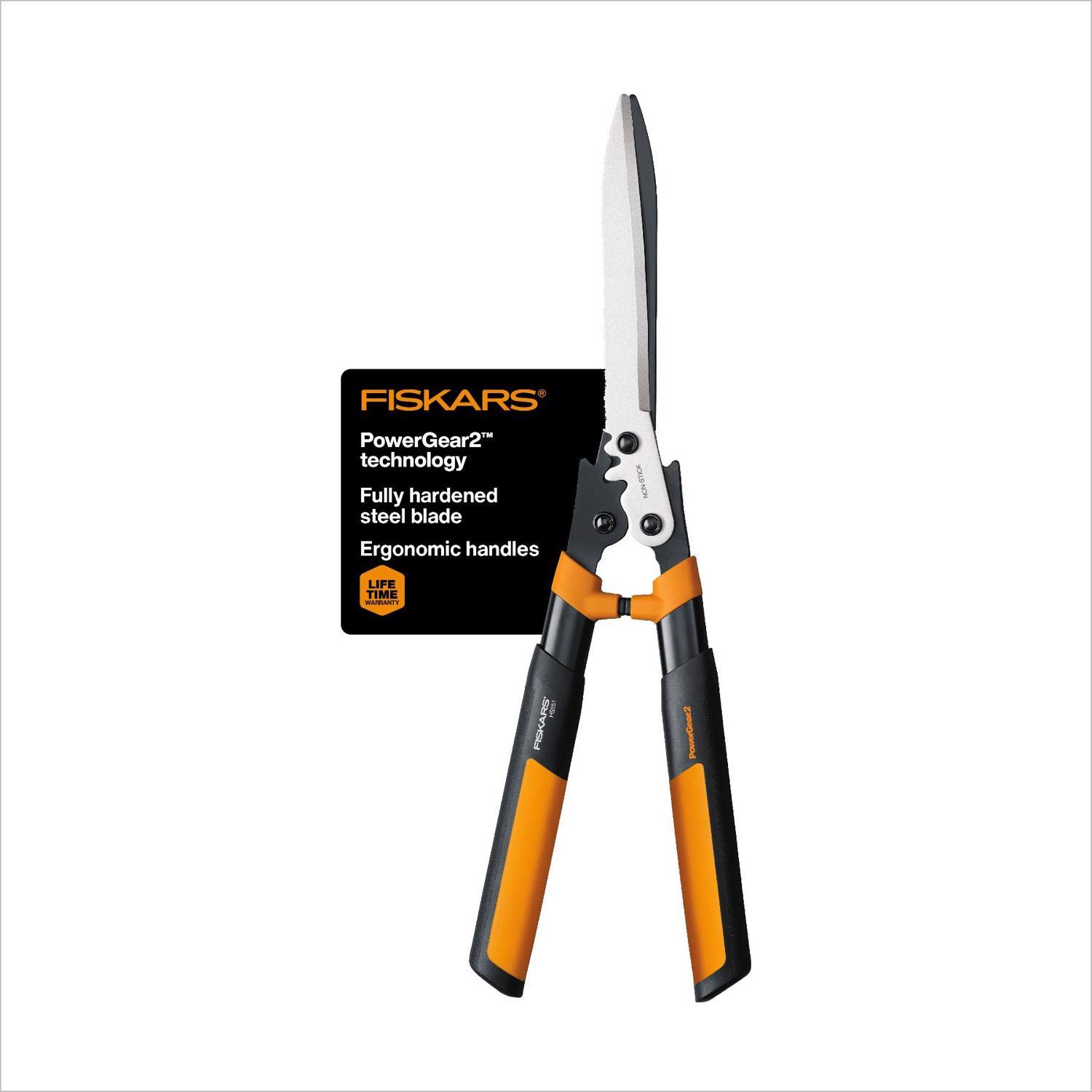 Fiskars 23 in. Steel Straight Edge Hedge Shears