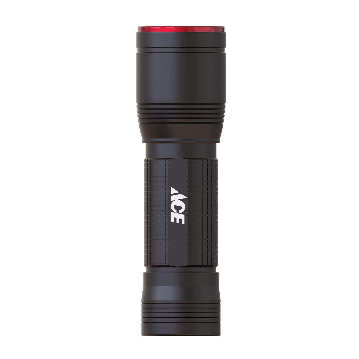 Ace Black LED Flashlight AA Battery
