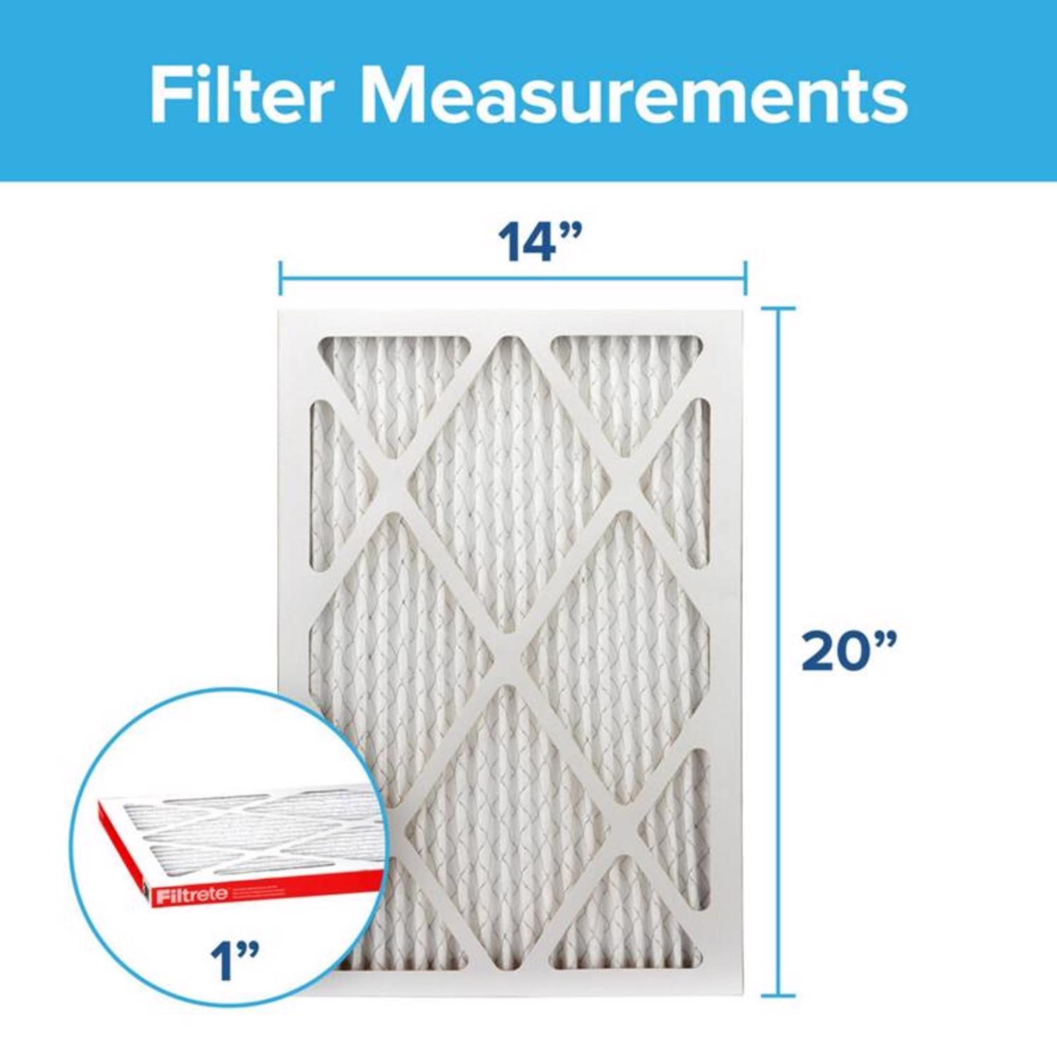 Filtrete 14 in. W X 20 in. H X 1 in. D 11 MERV Pleated Allergen Air Filter 1 pk