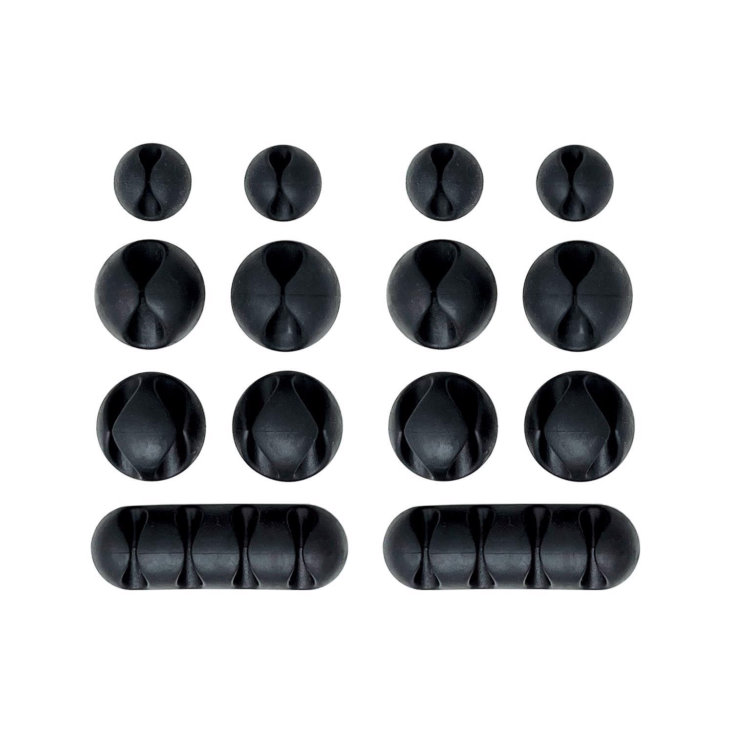 Wrap-It Cable Clips 1 in. L Black Silicone Cable Clip