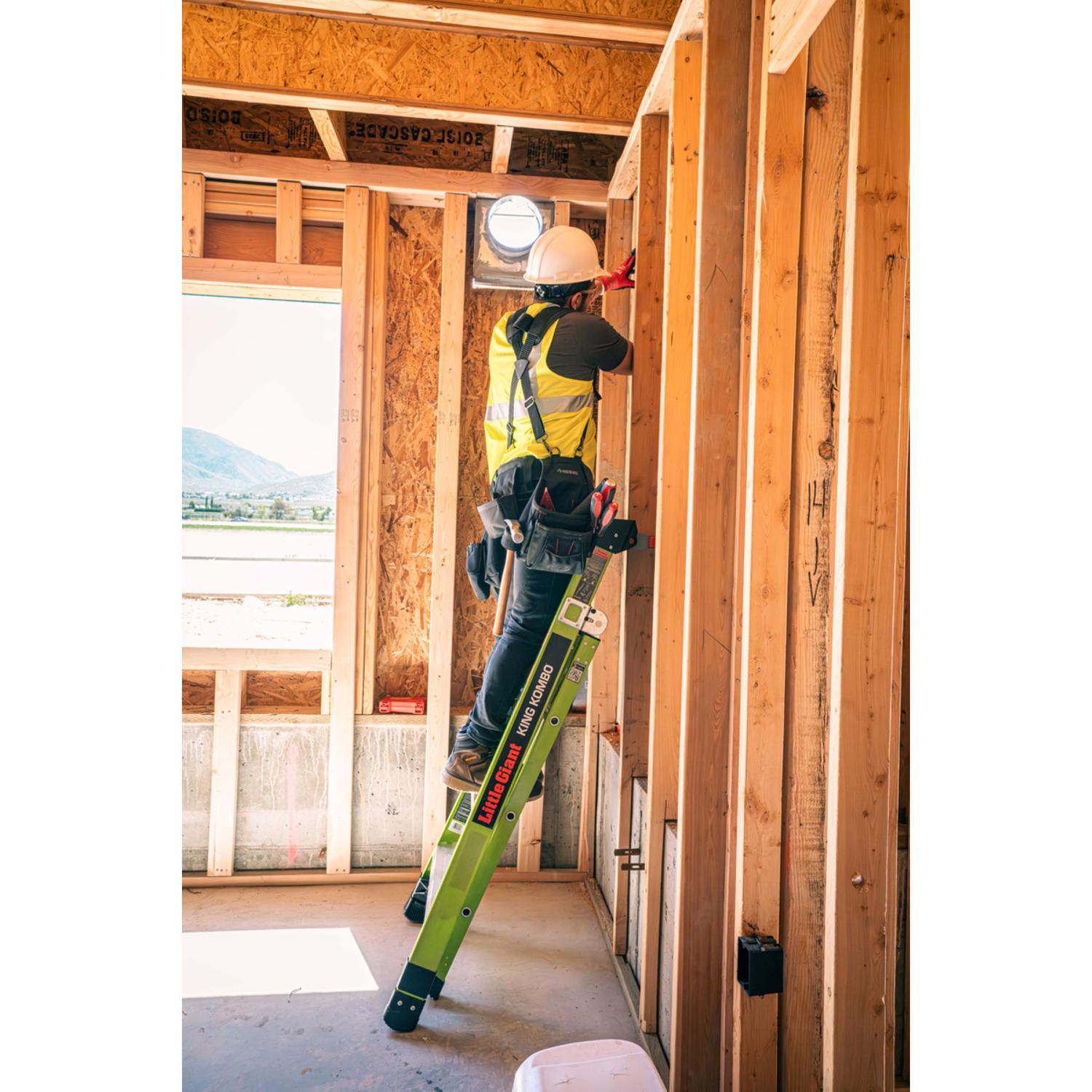 Little Giant King Kombo 5 ft. H Fiberglass Multi-Position Ladder Type IAA 375 lb. cap.