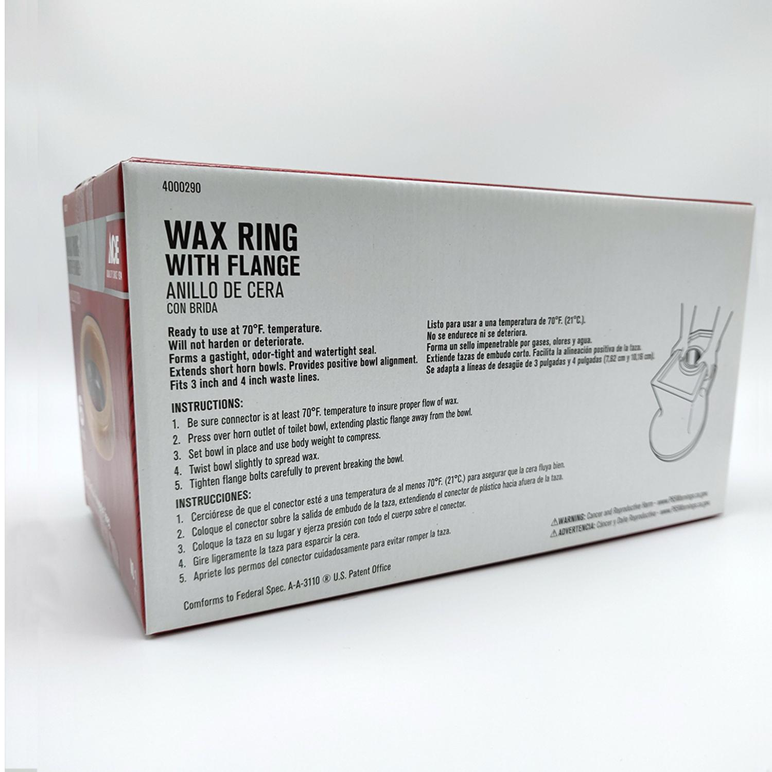 Ace Wax Ring with Flange For 3 in. and 4 in. Waste Lines