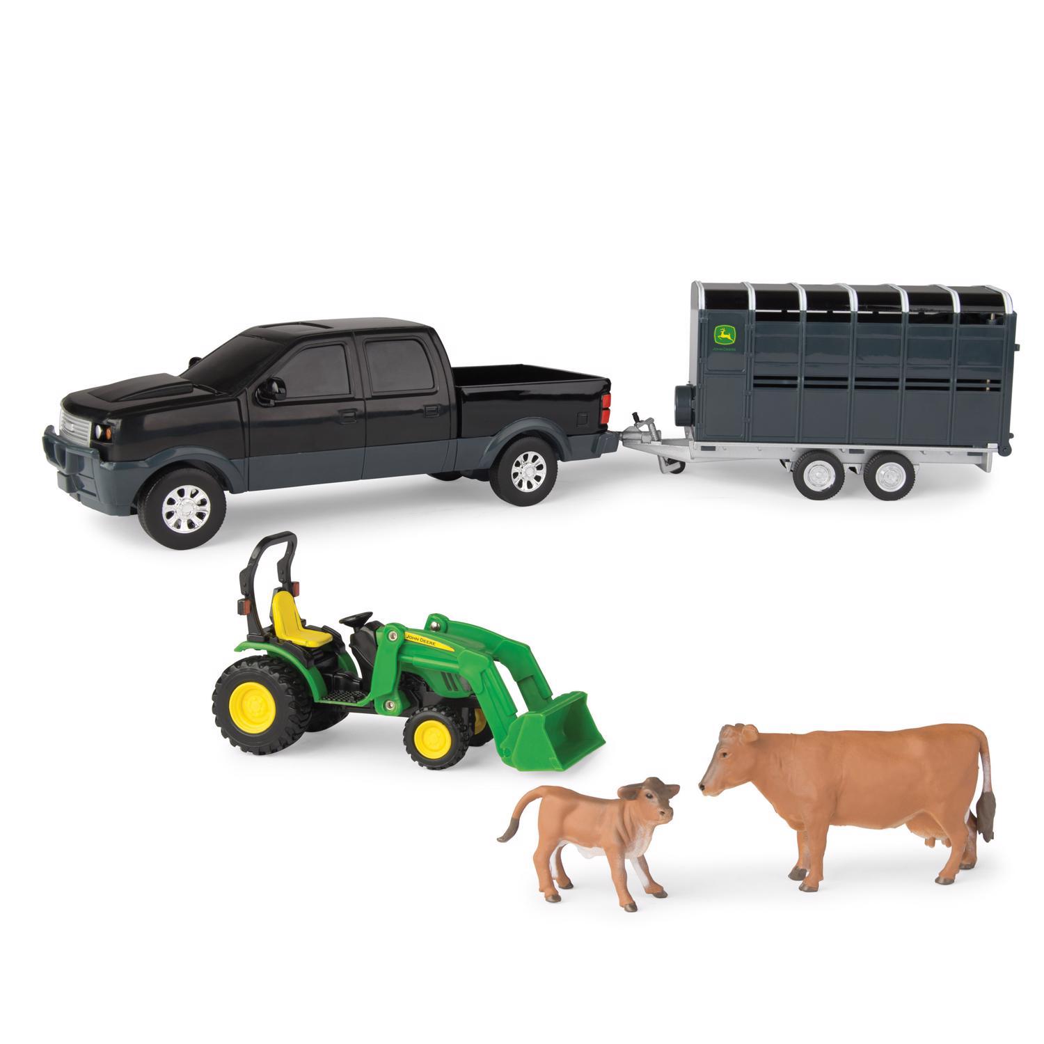 TOMY John Deere Animal Hauling Toy Set Multicolored 5 pc