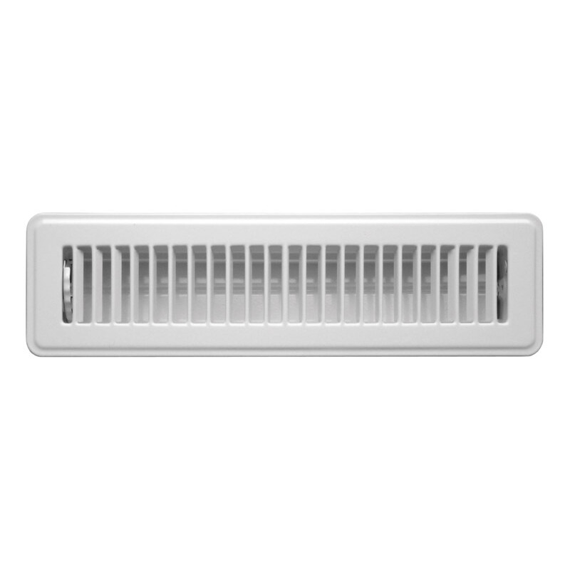 Tru Aire 2 in. H X 12 in. W 2-Way Powder Coat White Steel Floor Register