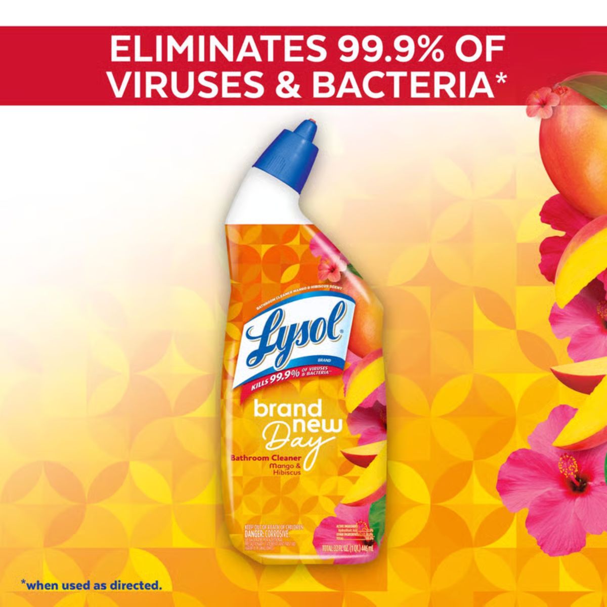 Lysol Brand New Day Mango and Hibiscus Scent Toilet Bowl Cleaner 24 oz. Gel
