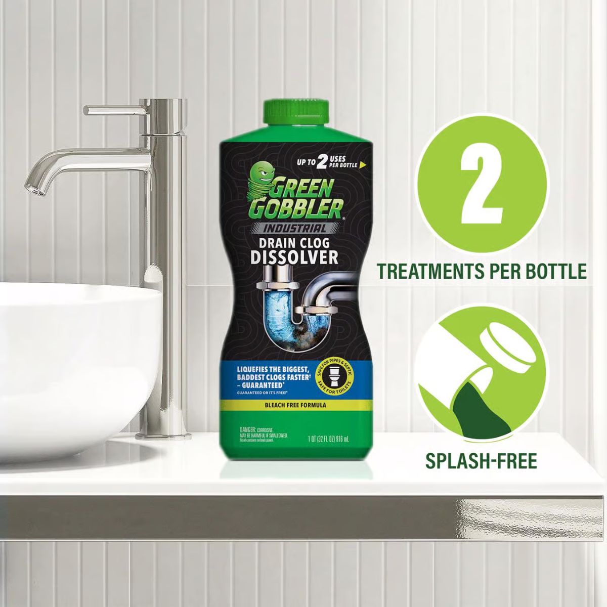 Green Gobbler Liquid Drain Clog Remover 32 fl. oz.